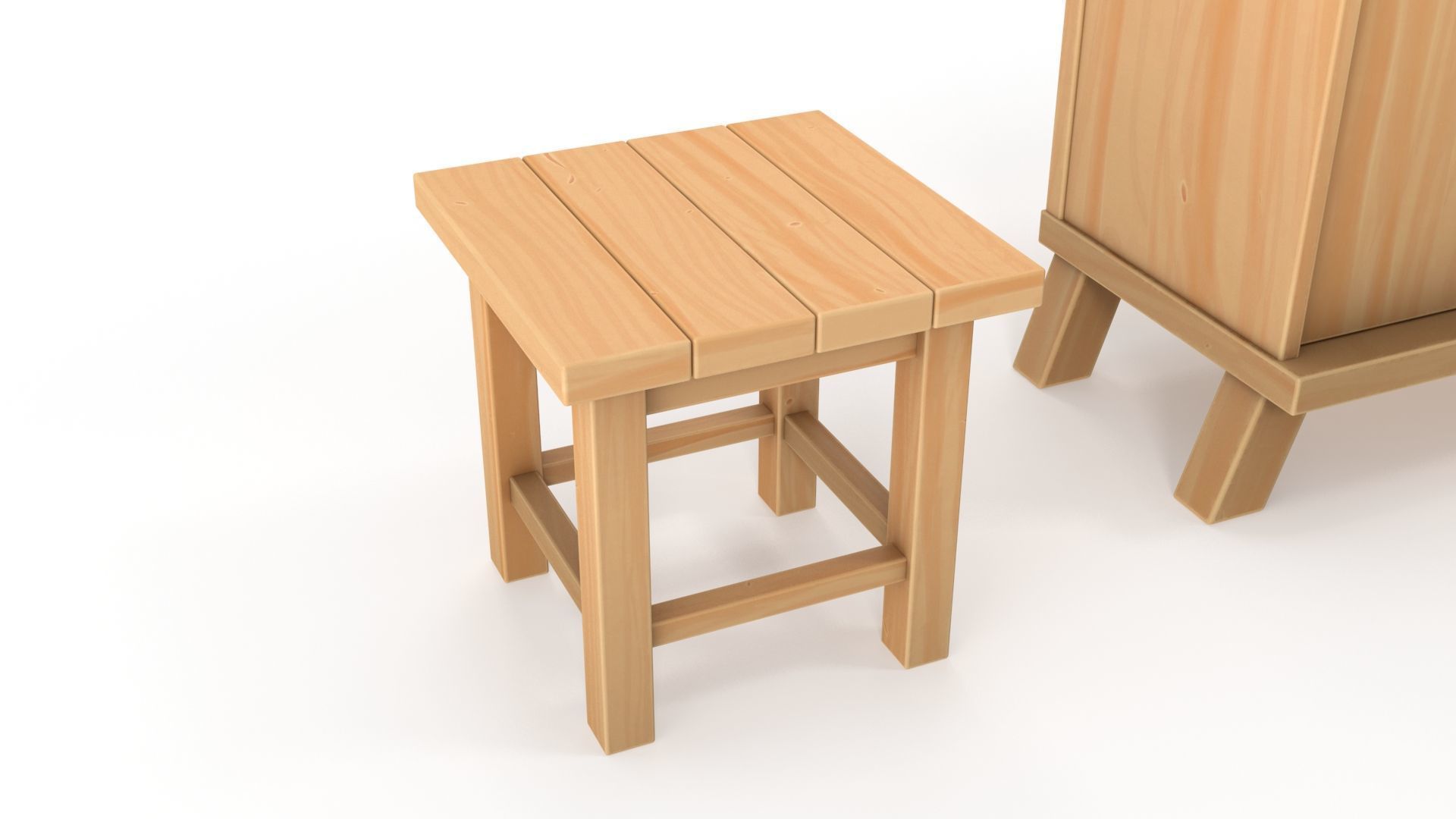 Stylized furniture pack 3D model_7