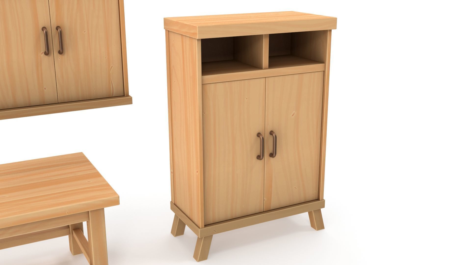 Stylized furniture pack 3D model_9