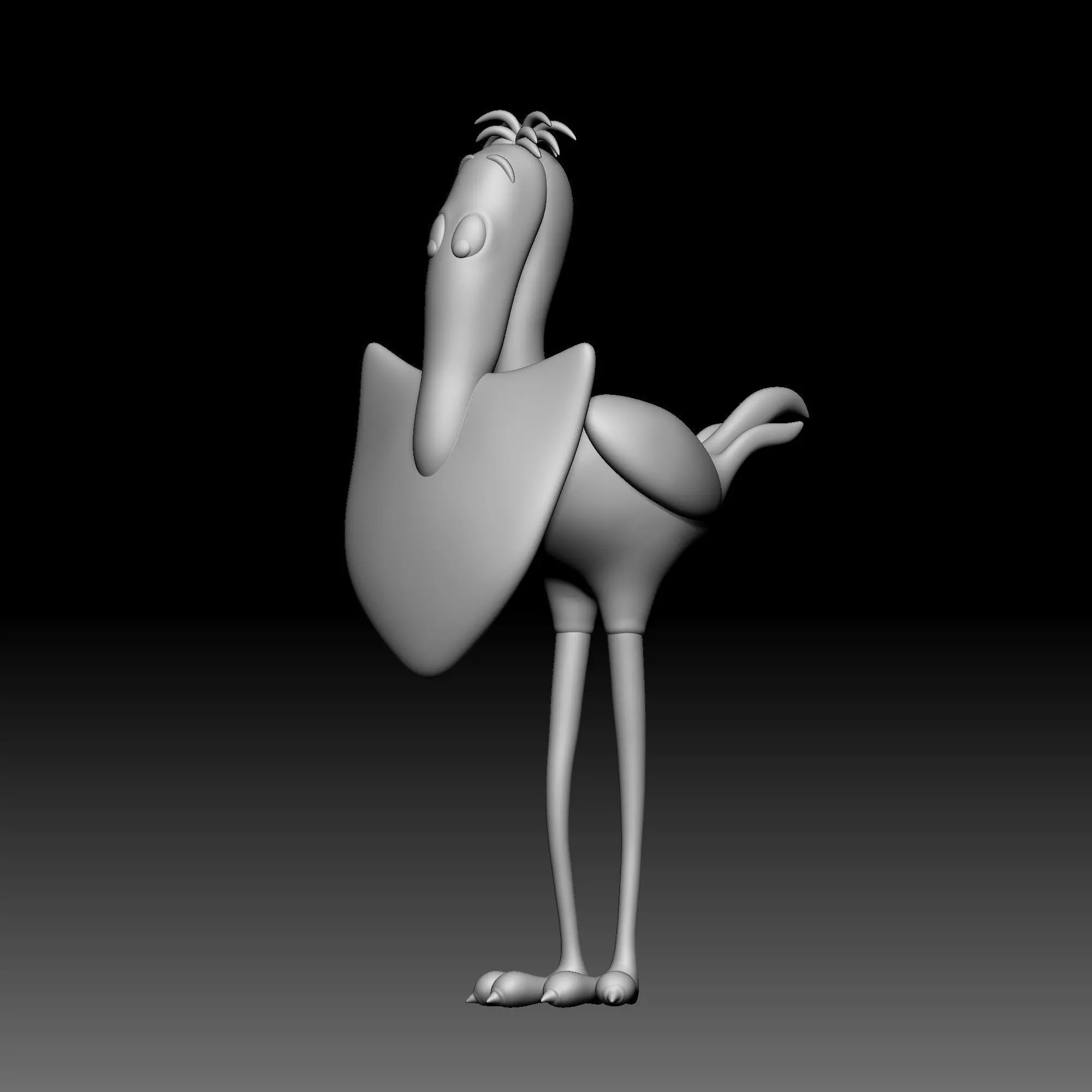 Bird - Shovel - Alice in Wonderland - 010 3D print model_0