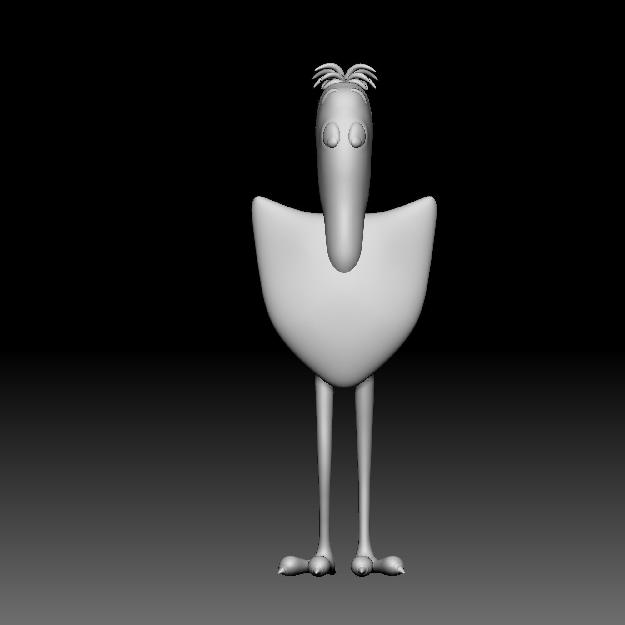 Bird - Shovel - Alice in Wonderland - 010 3D print model_1