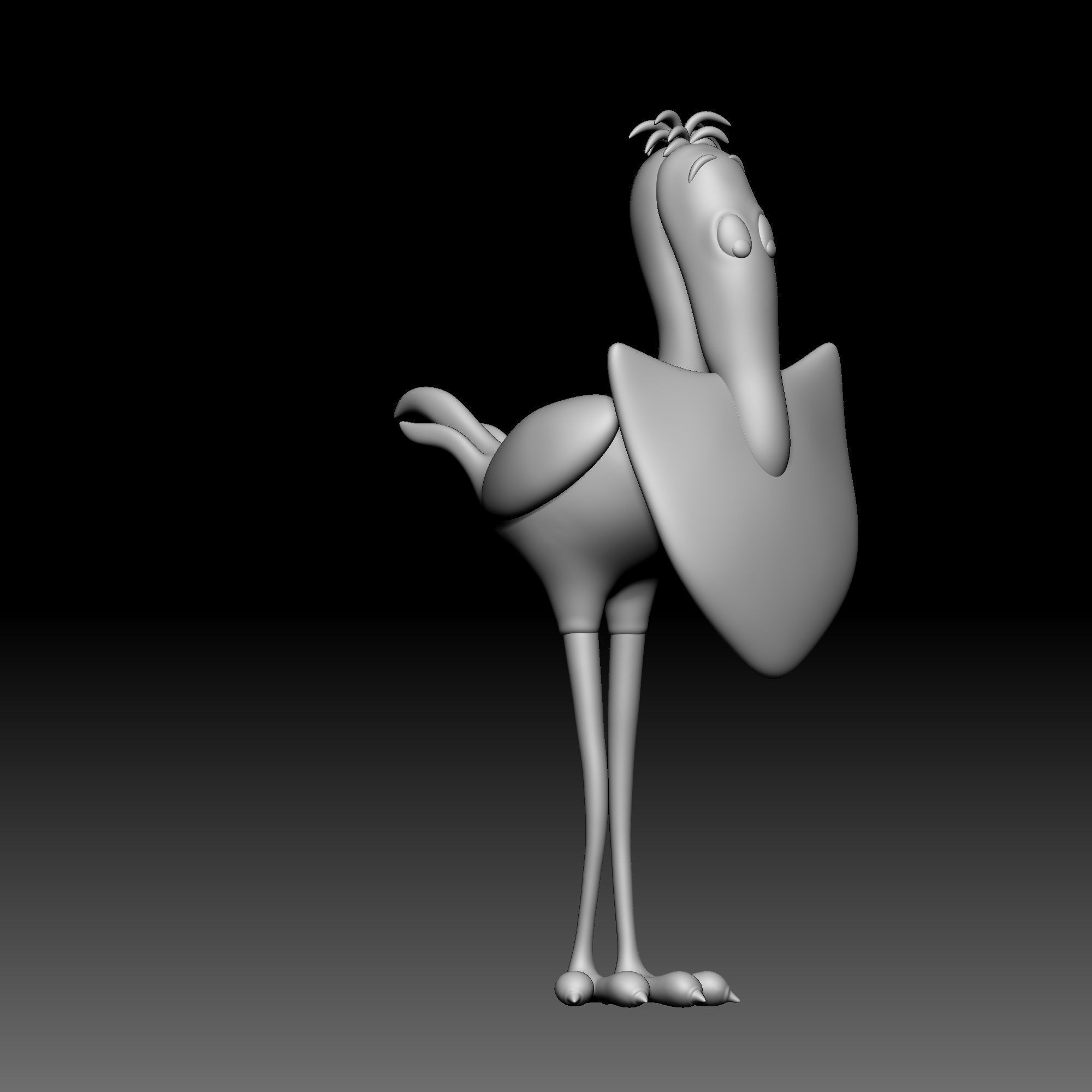 Bird - Shovel - Alice in Wonderland - 010 3D print model_6