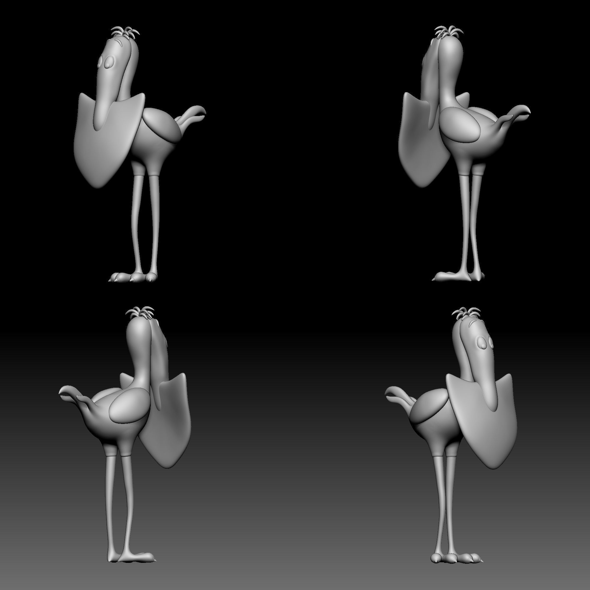 Bird - Shovel - Alice in Wonderland - 010 3D print model_9