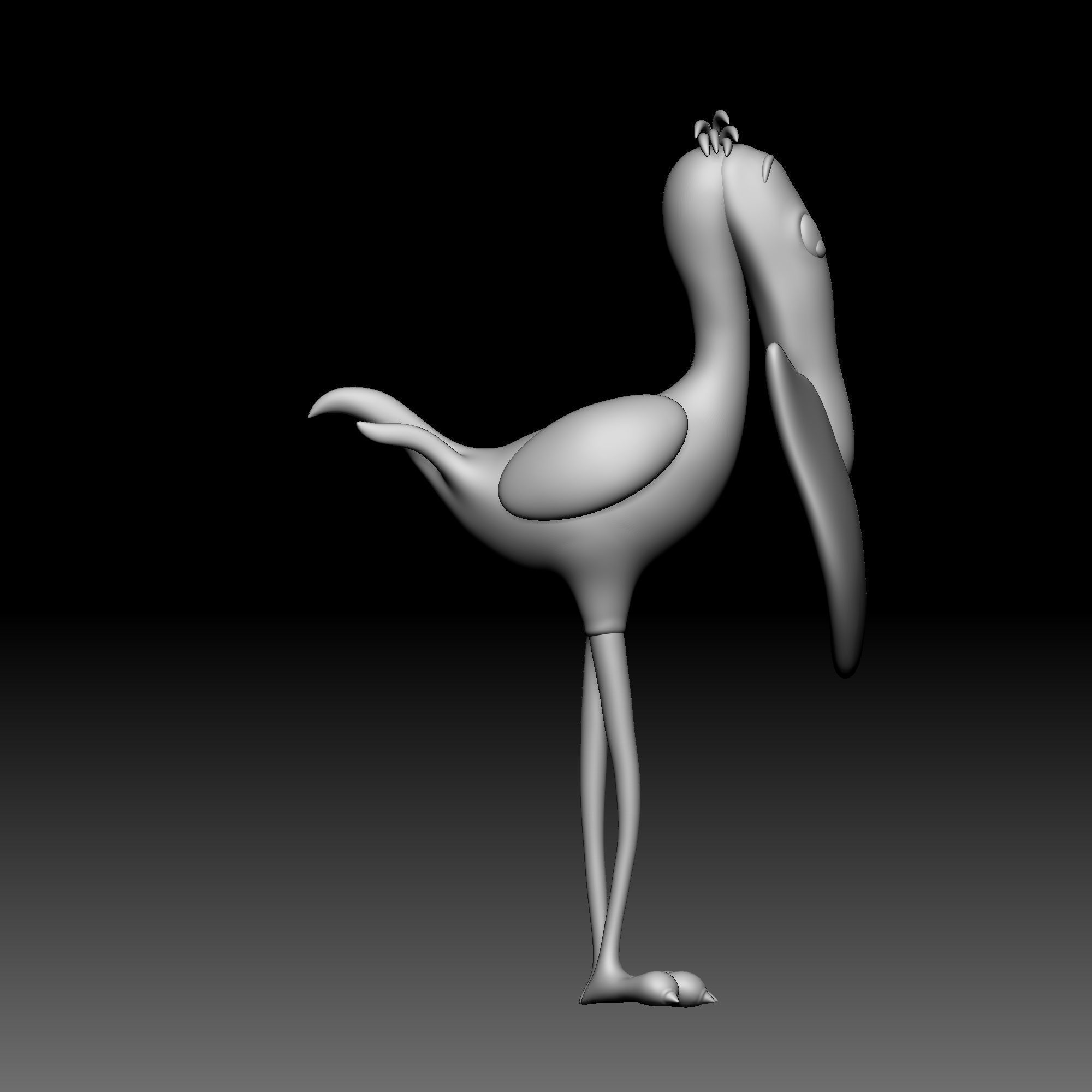 Bird - Shovel - Alice in Wonderland - 010 3D print model_7