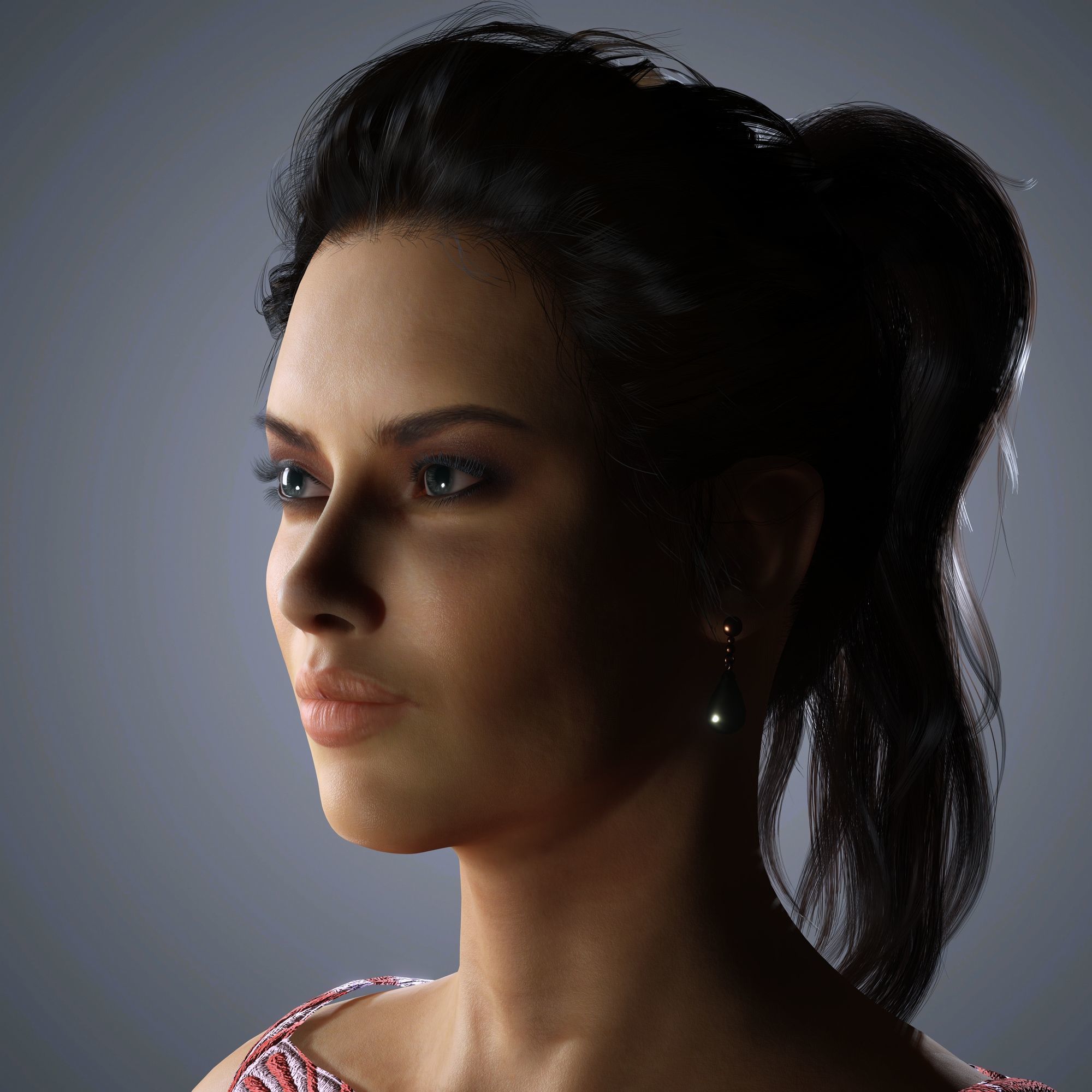 Adriana Lima Character 3D Model Low-poly 3D model_3