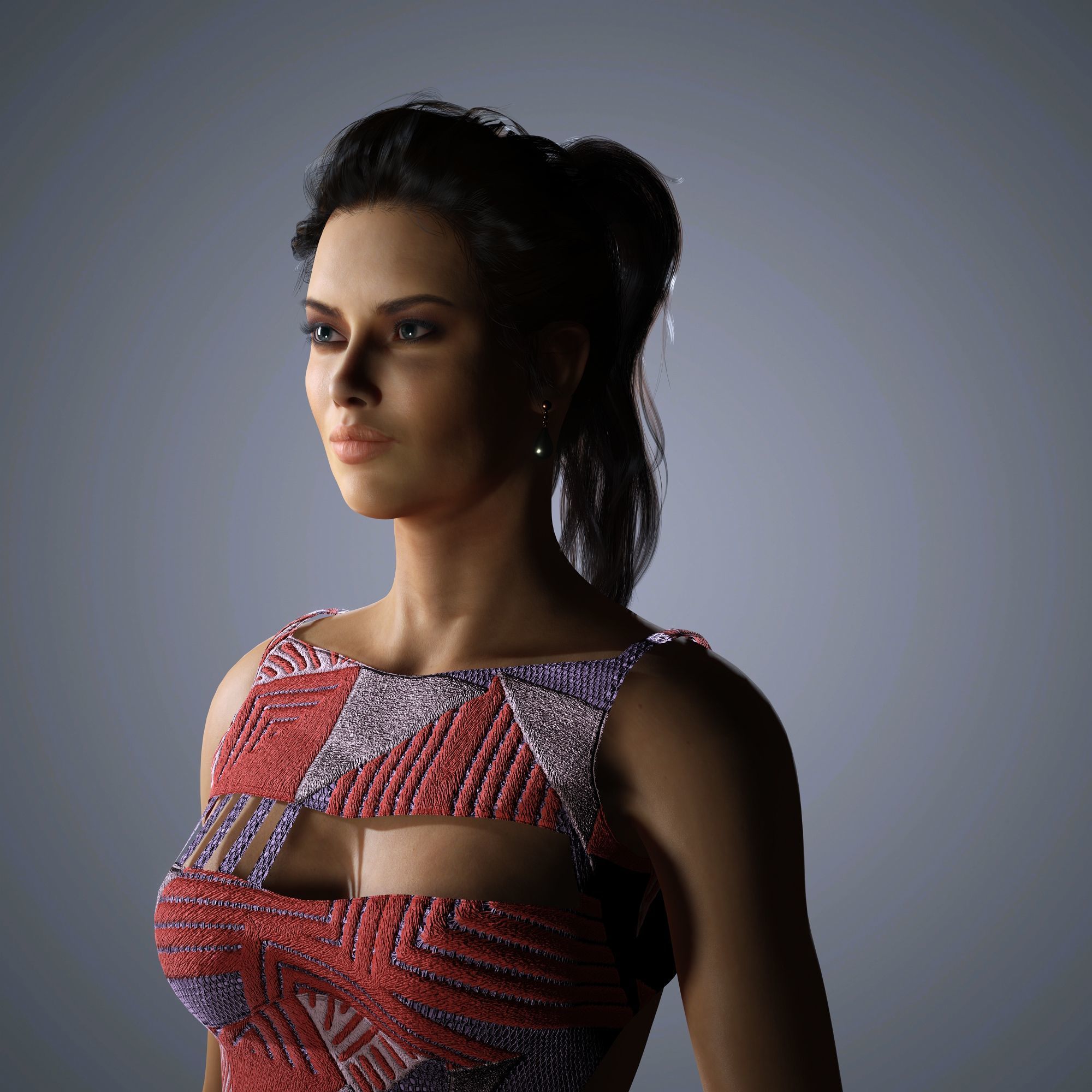 Adriana Lima Character 3D Model Low-poly 3D model_9