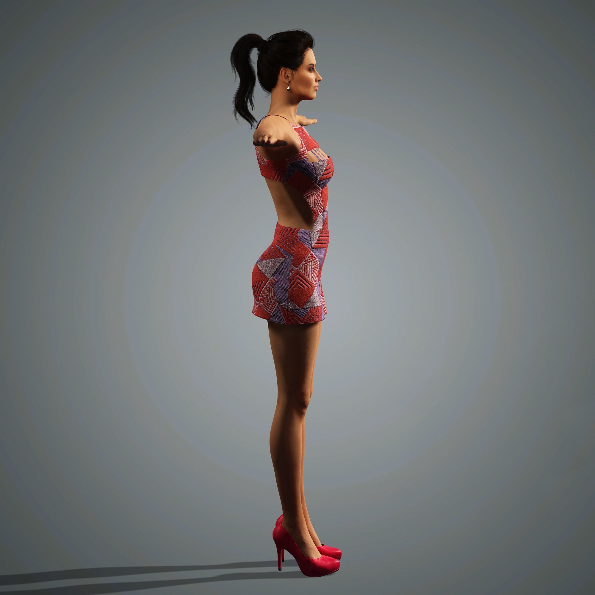 Adriana Lima Character 3D Model Low-poly 3D model_16