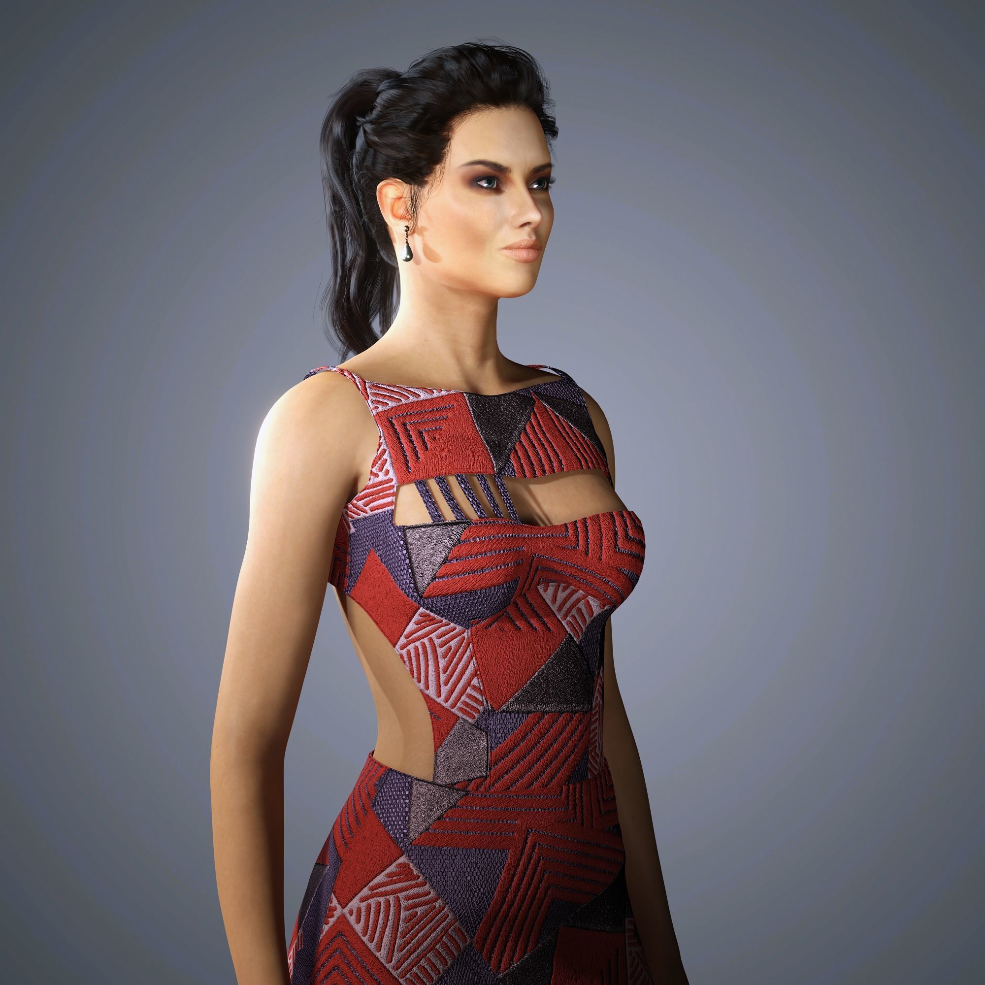 Adriana Lima Character 3D Model Low-poly 3D model_11