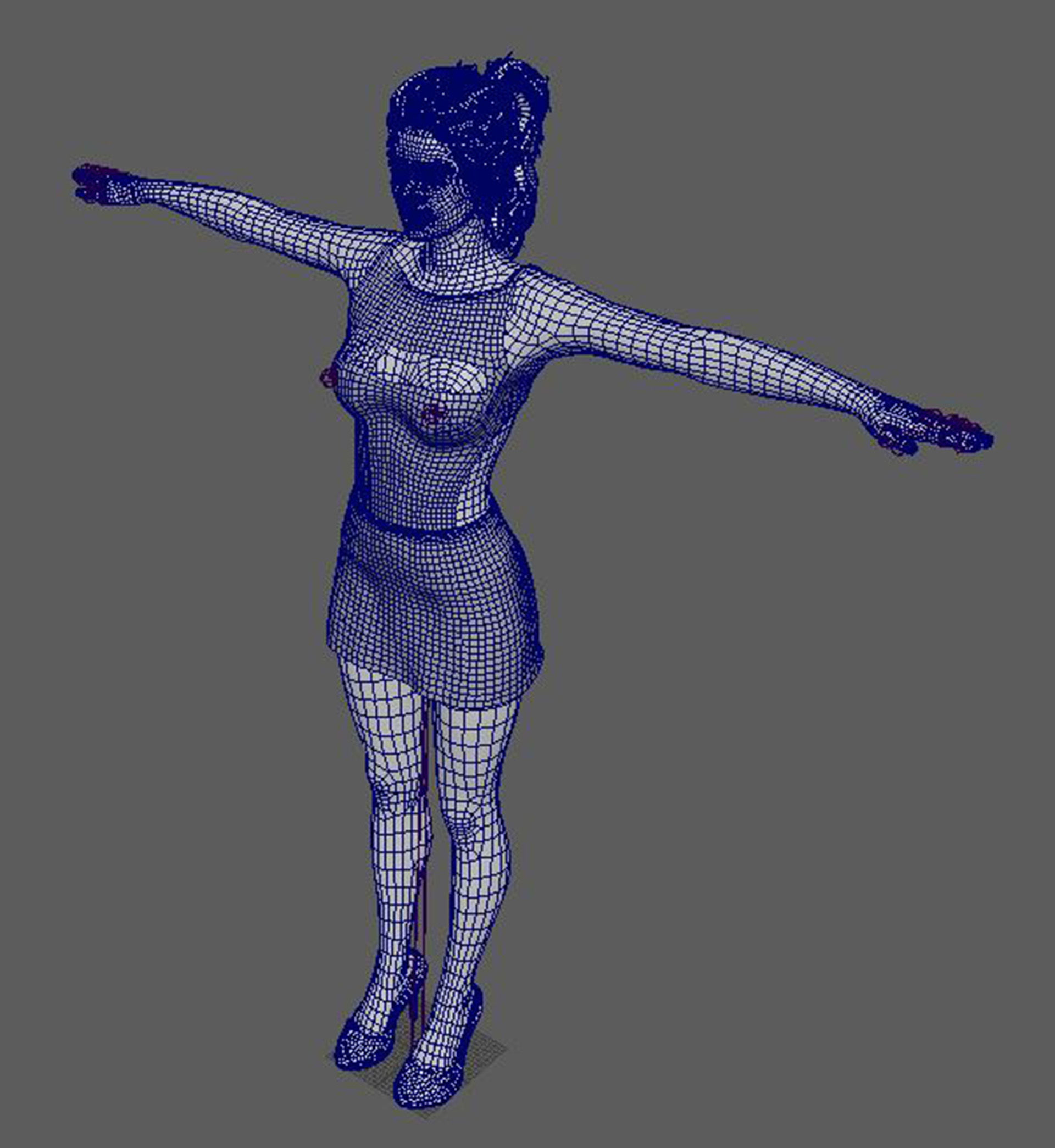 Adriana Lima Character 3D Model Low-poly 3D model_22