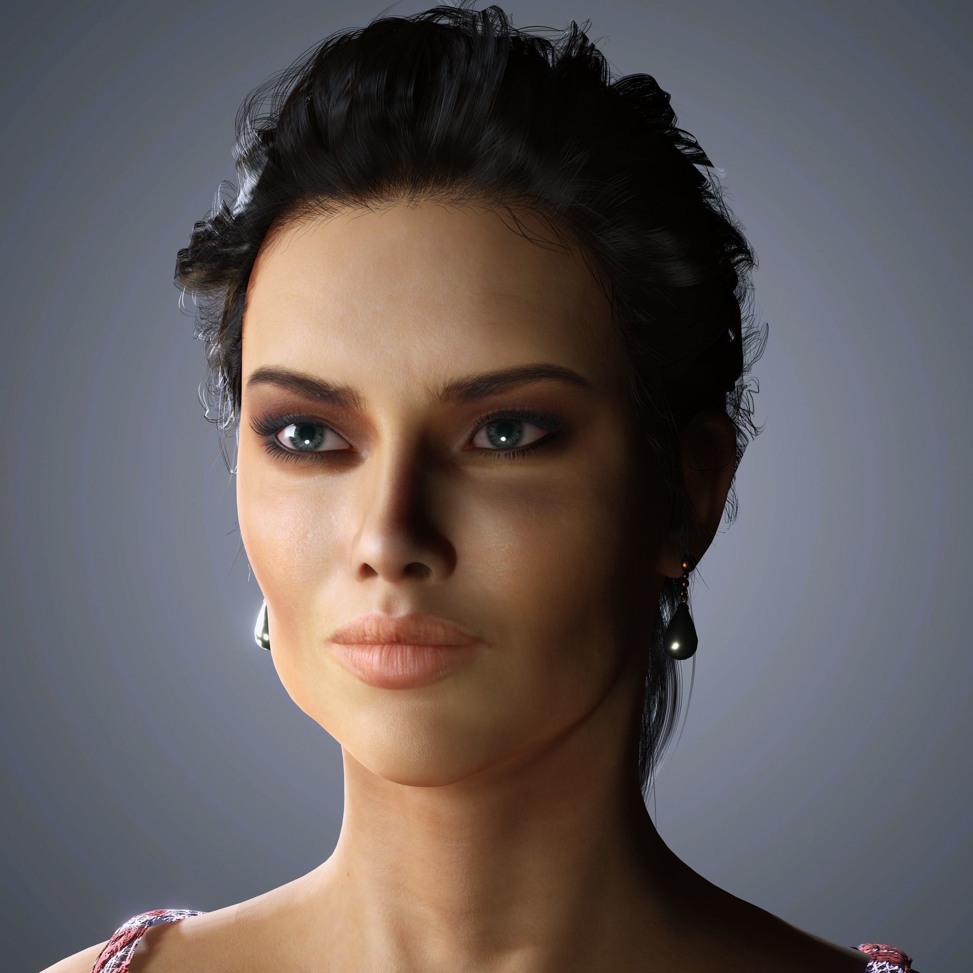 Adriana Lima Character 3D Model Low-poly 3D model_1