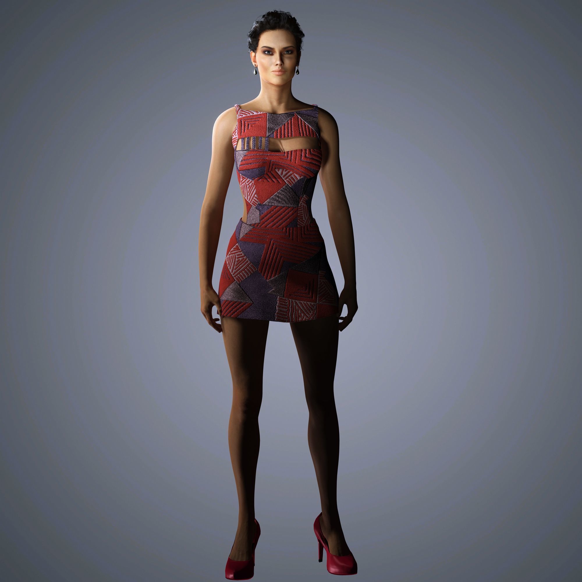 Adriana Lima Character 3D Model Low-poly 3D model_10