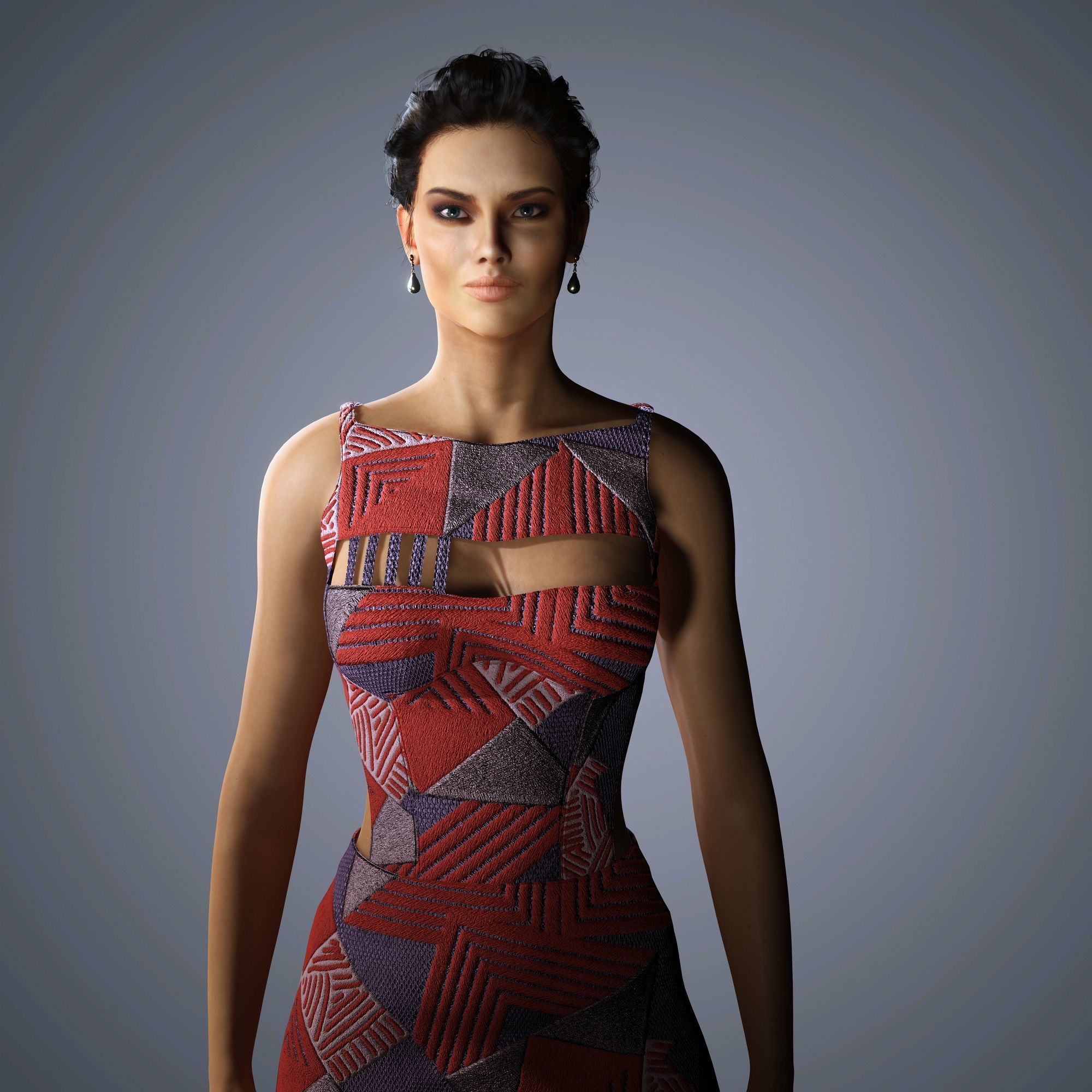 Adriana Lima Character 3D Model Low-poly 3D model_8