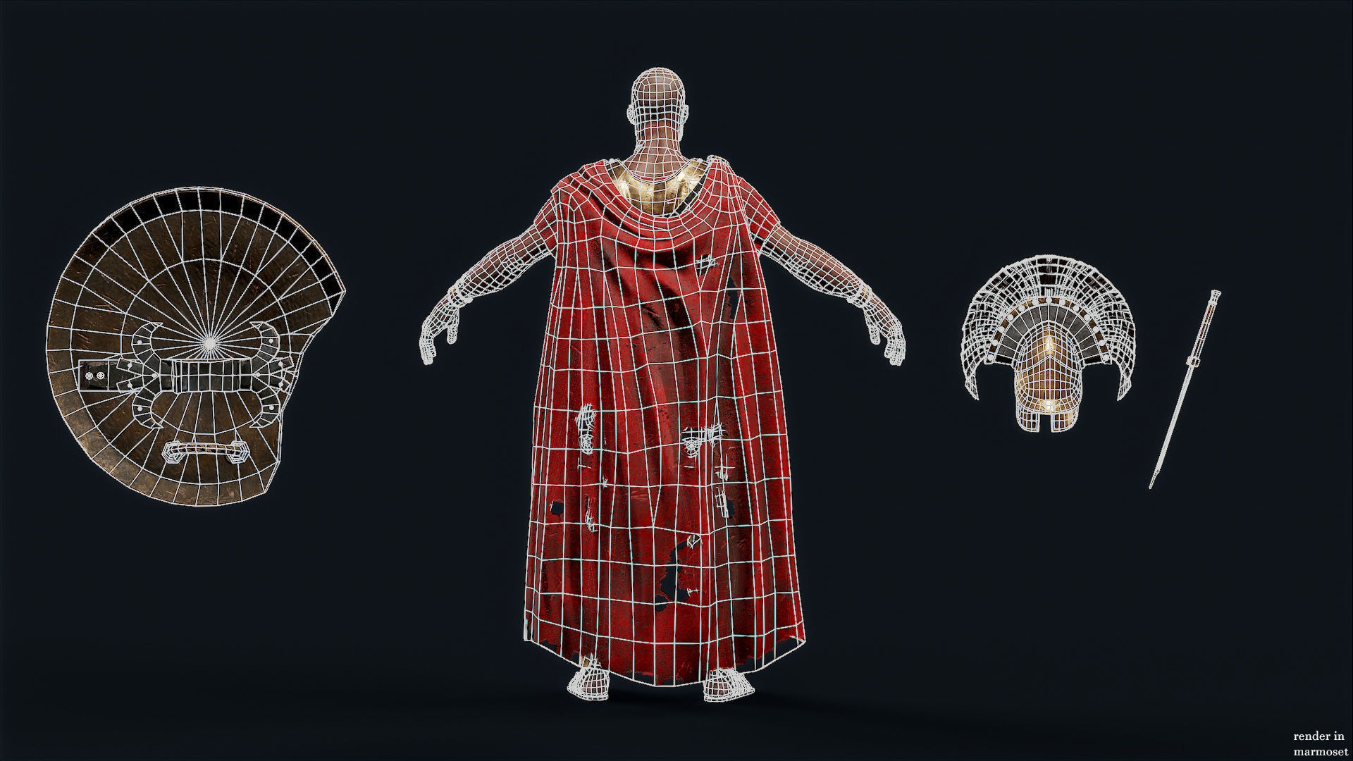 SPARTAN ROYAL GUARD UNDEAD 1 Low-poly 3D model_16