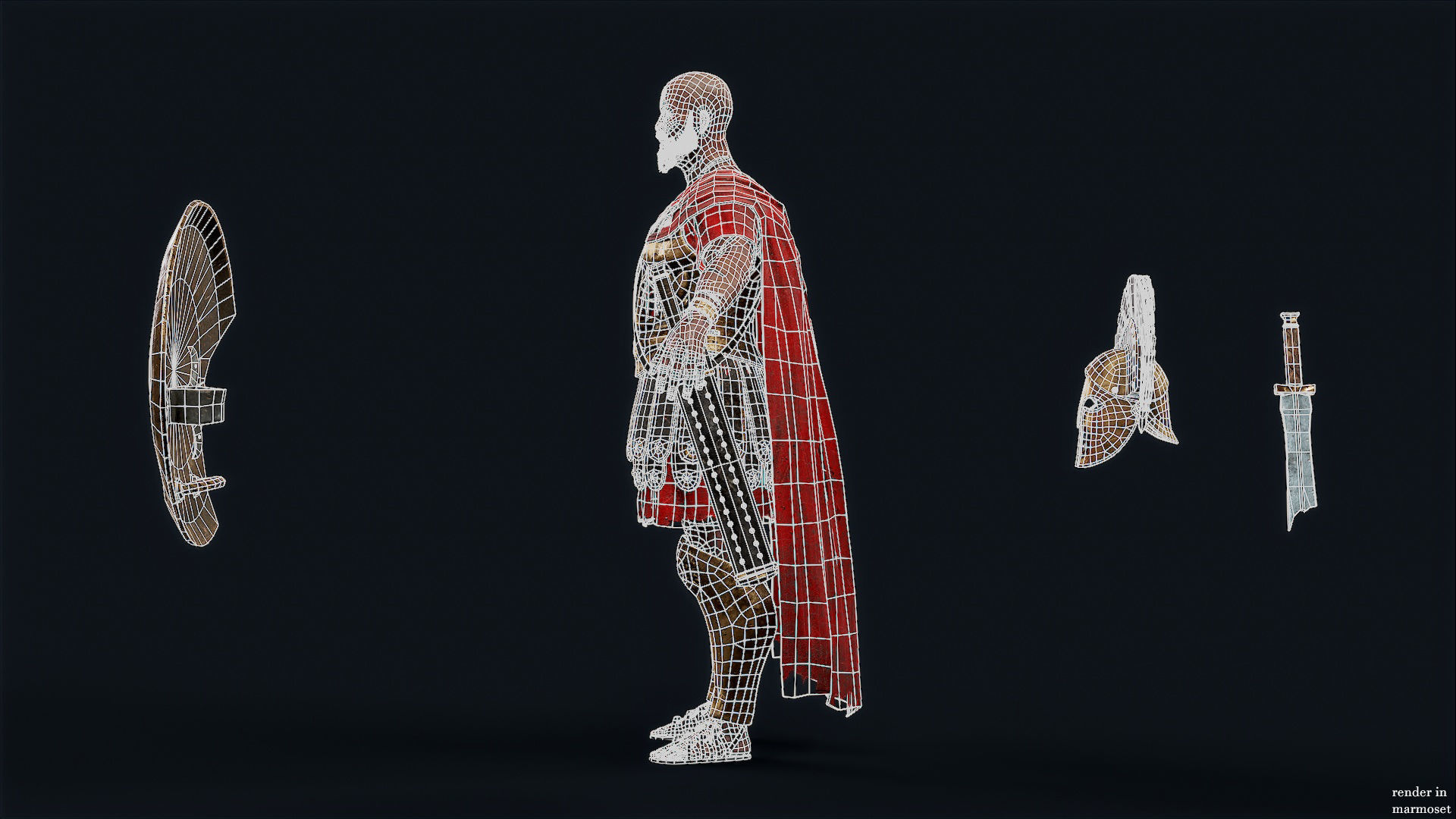 SPARTAN ROYAL GUARD UNDEAD 1 Low-poly 3D model_14