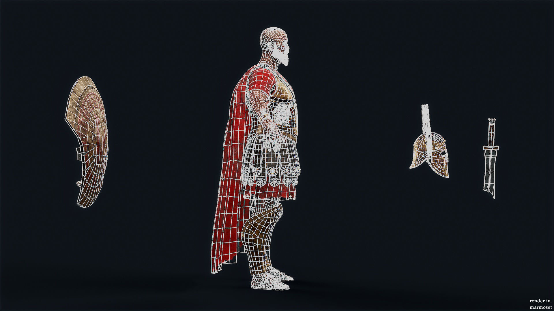 SPARTAN ROYAL GUARD UNDEAD 1 Low-poly 3D model_15