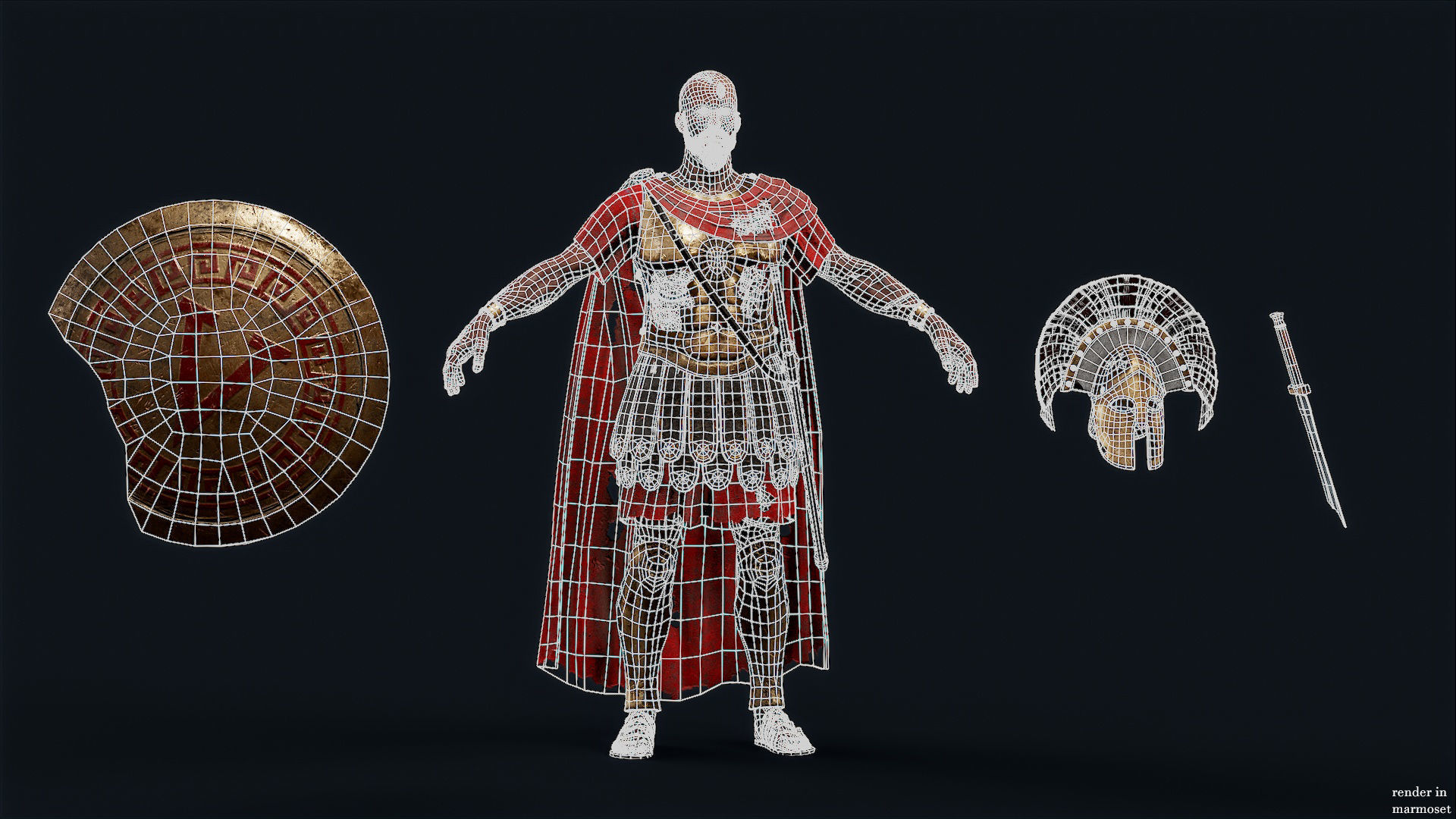 SPARTAN ROYAL GUARD UNDEAD 1 Low-poly 3D model_17