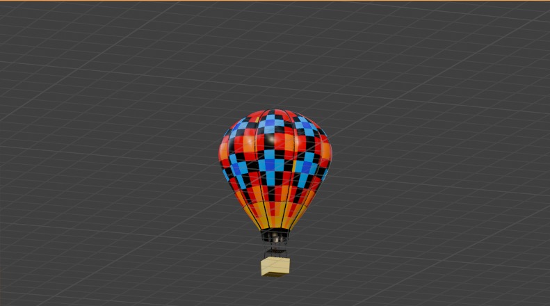 Realistic 3D Hot Air Balloon Model Games and Visualizations Free low-poly 3D model_1