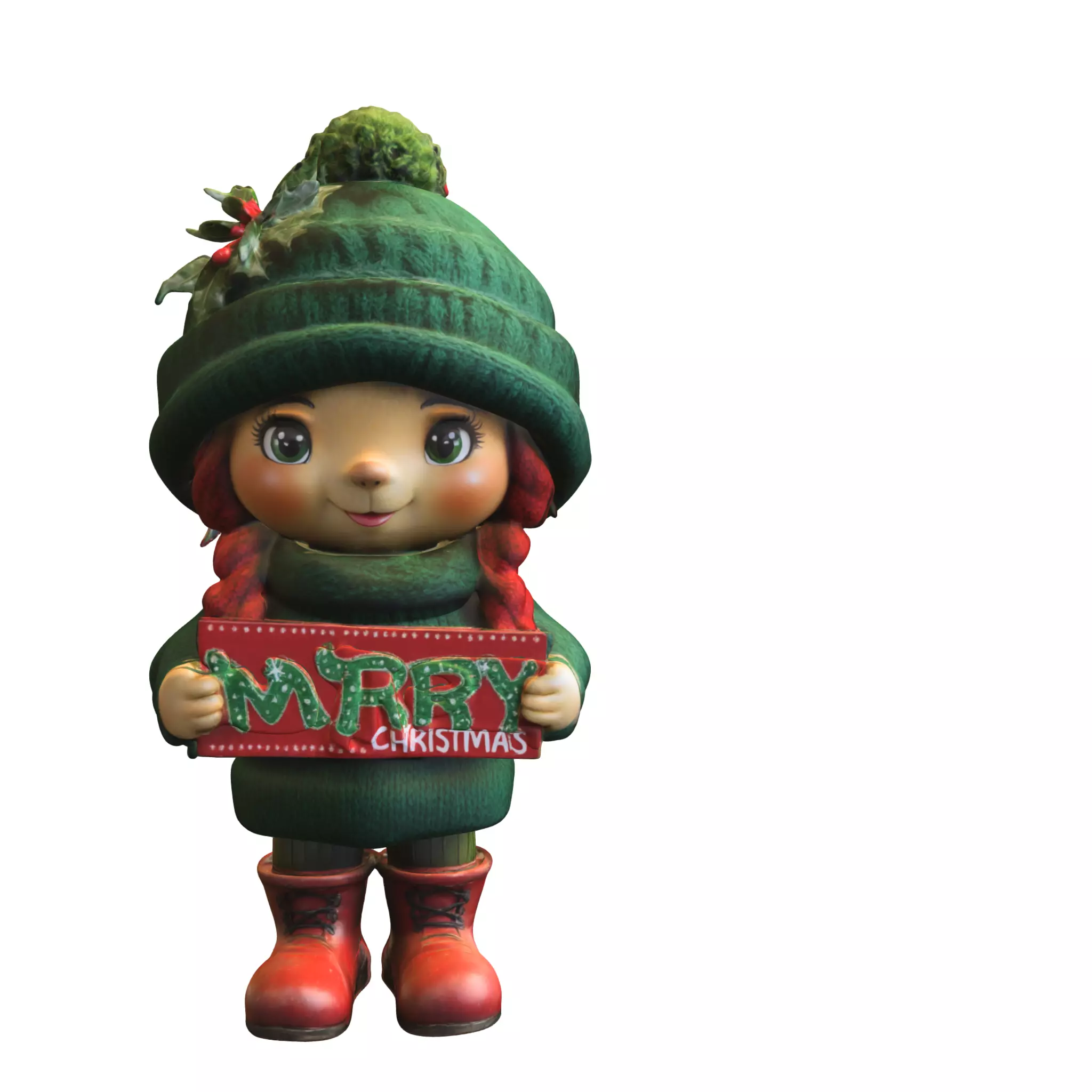 doll decor christmas  Low-poly 3D model_0