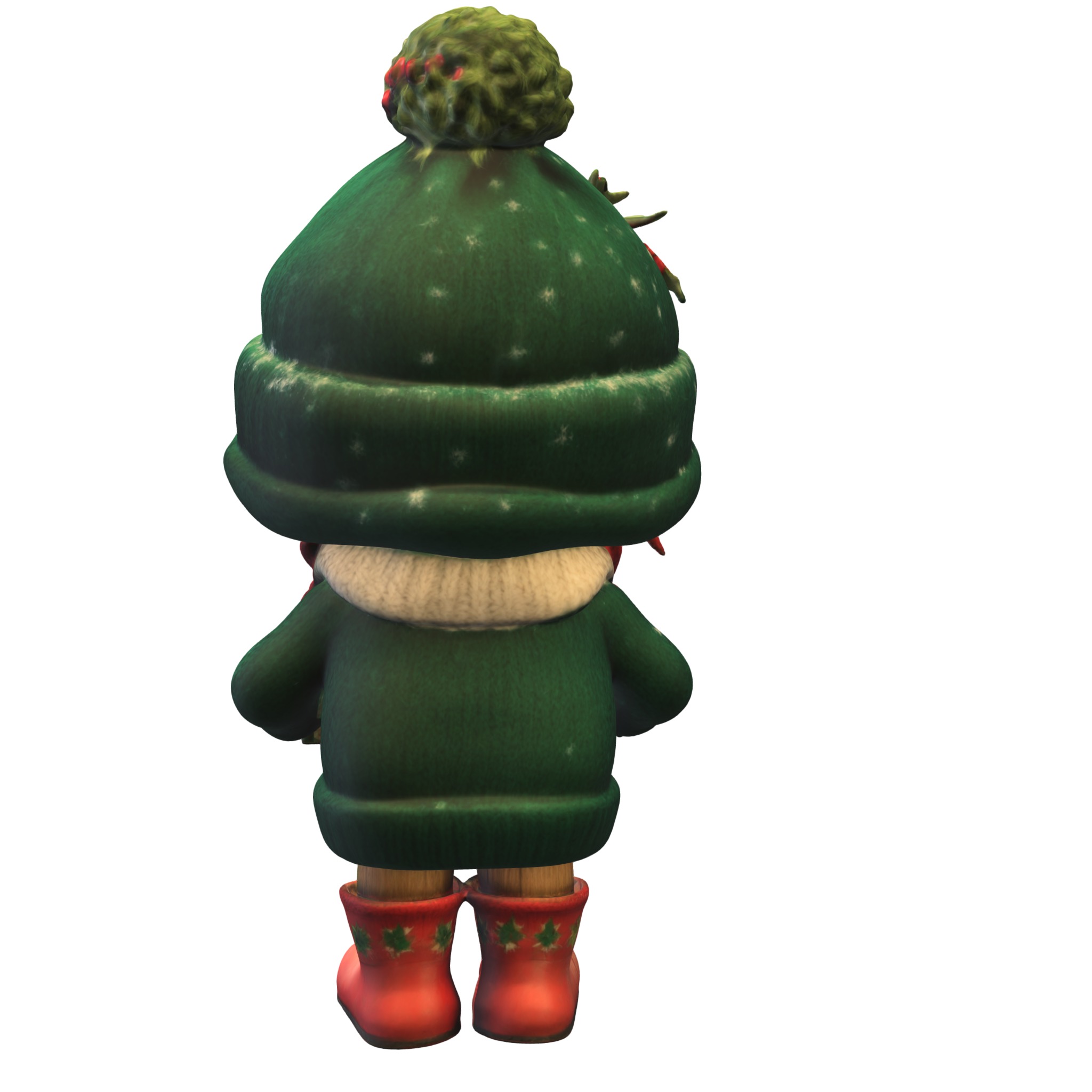 doll decor christmas  Low-poly 3D model_3