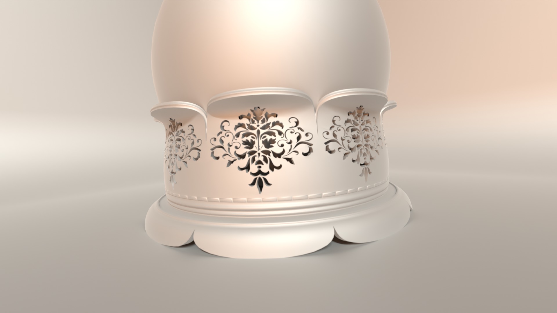 Antique Christmas Snow Globe 3D model_13