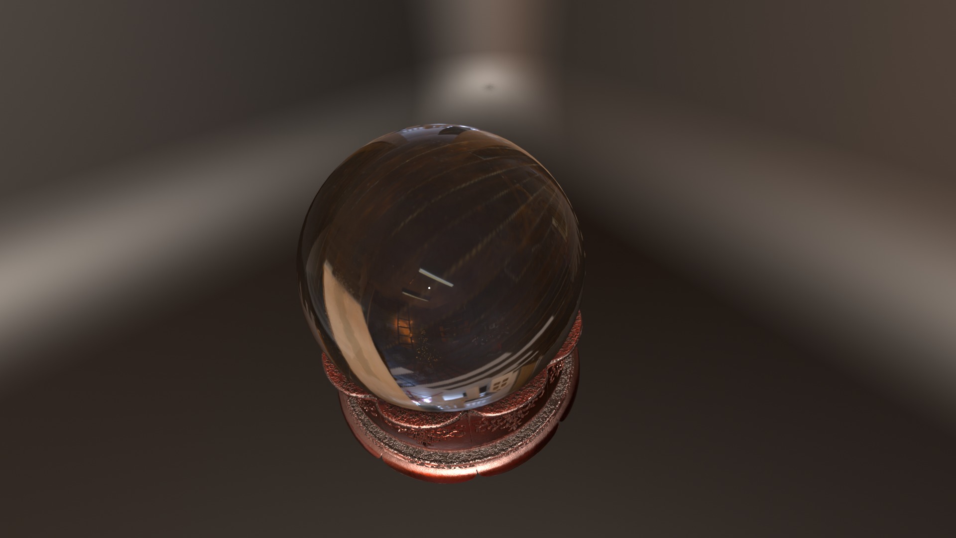 Antique Christmas Snow Globe 3D model_2
