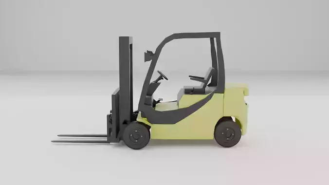 Detailed 3D Forklift Model Low-poly 3D model