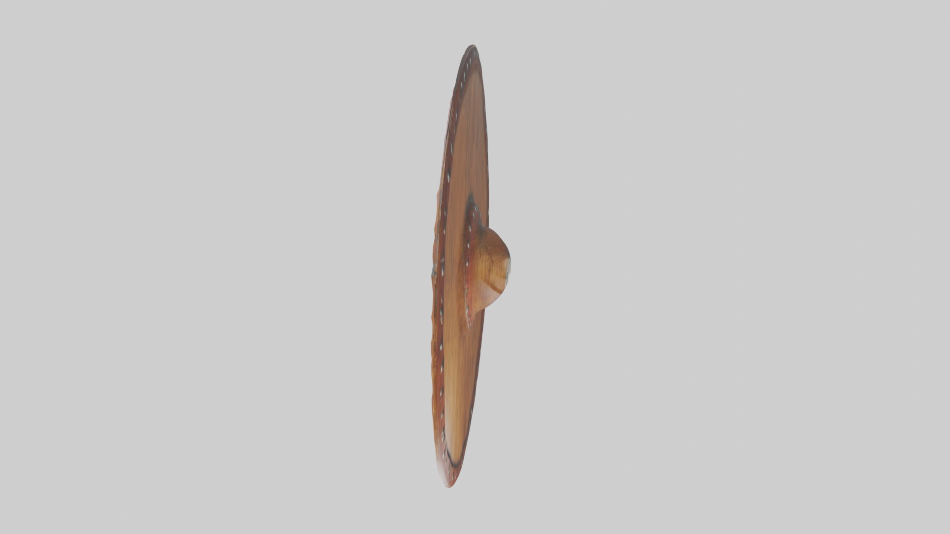 Wooden shield Model Low-poly 3D model_8