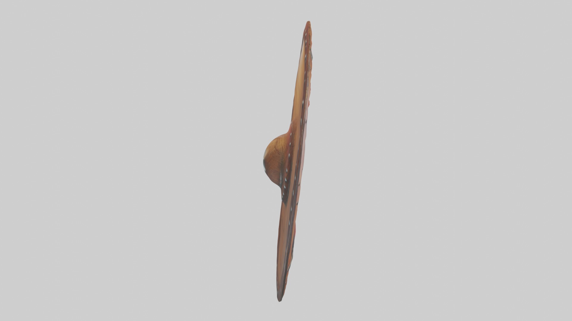 Wooden shield Model Low-poly 3D model_9