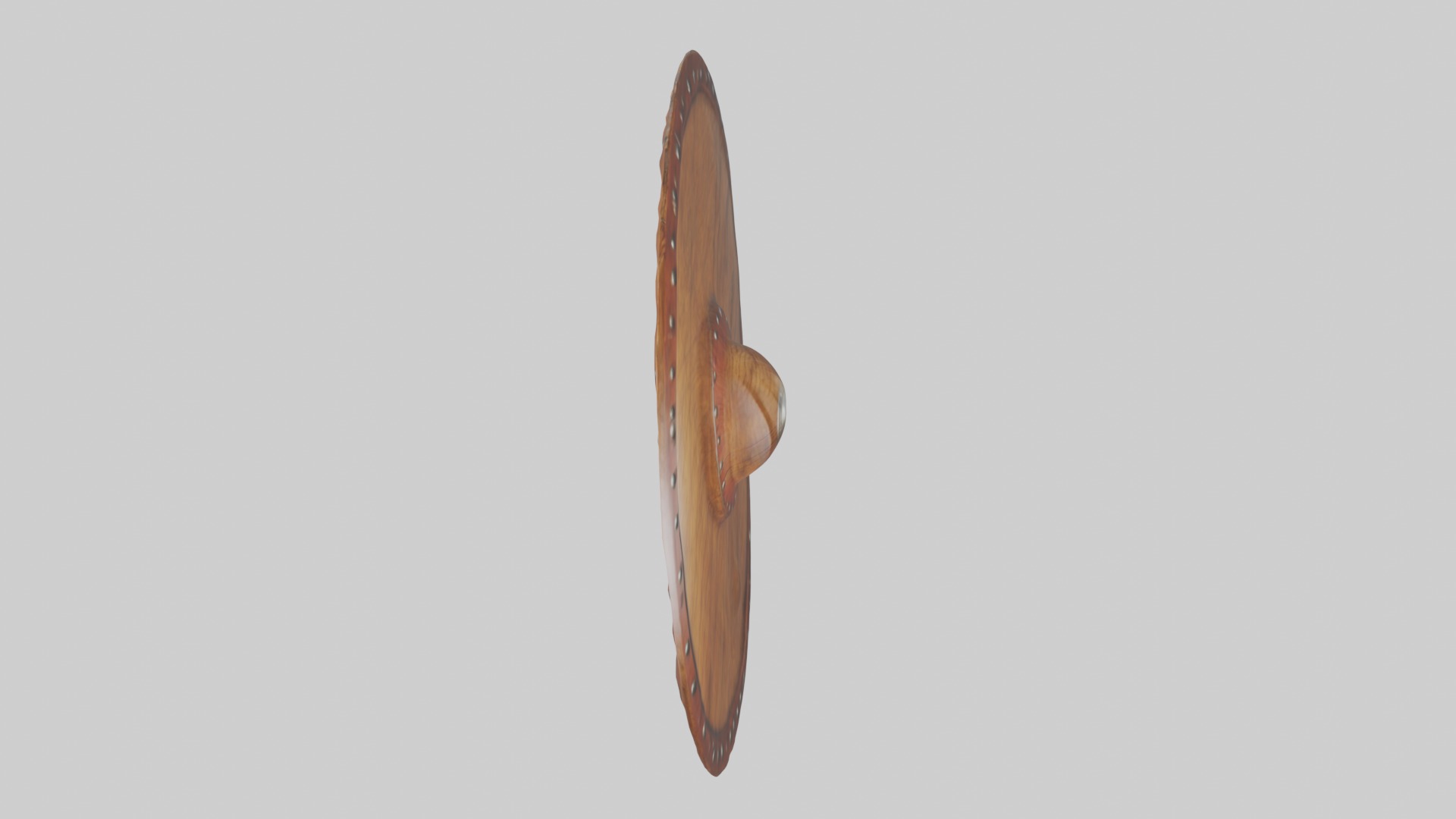 Wooden shield Model Low-poly 3D model_10