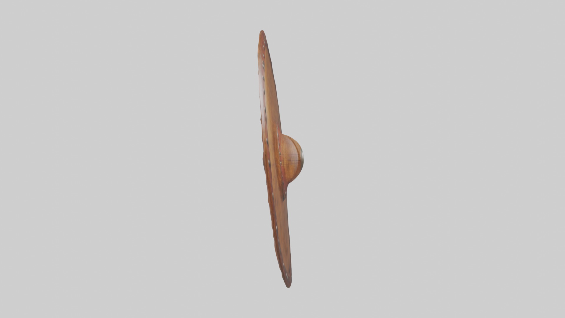 Wooden shield Model Low-poly 3D model_3