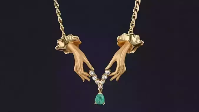 two hands holding stones M