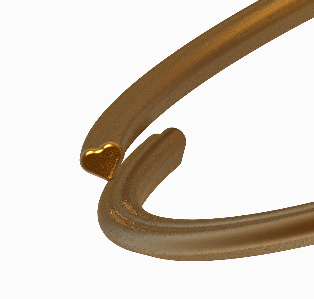 Fancy Heart Bracelet 3D print model_1