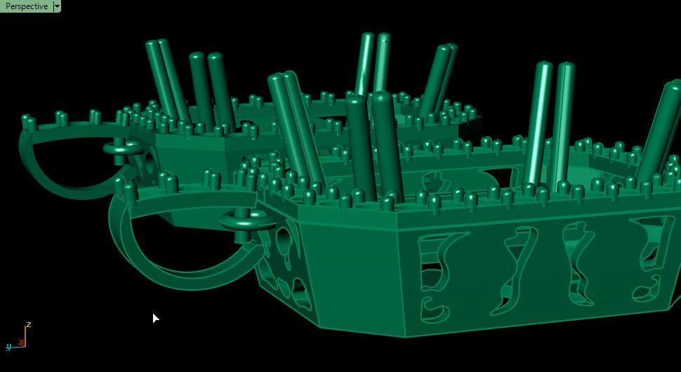 Full stone jewelry pendant 3D print model_4