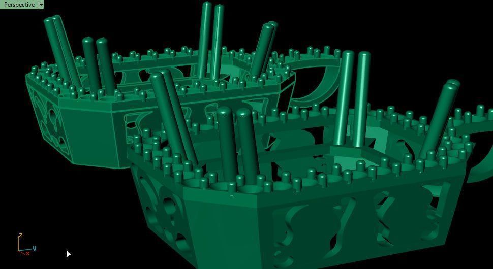 Full stone jewelry pendant 3D print model_5