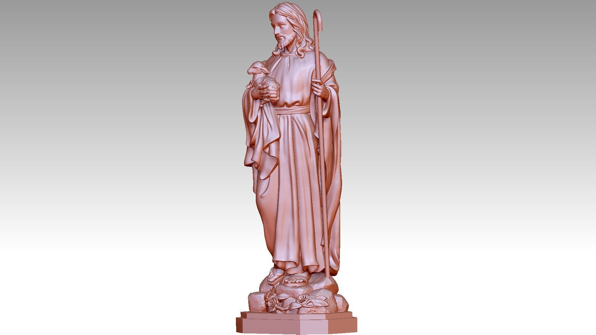 Jesus Christ - The Good Shepherd 3D print model_1