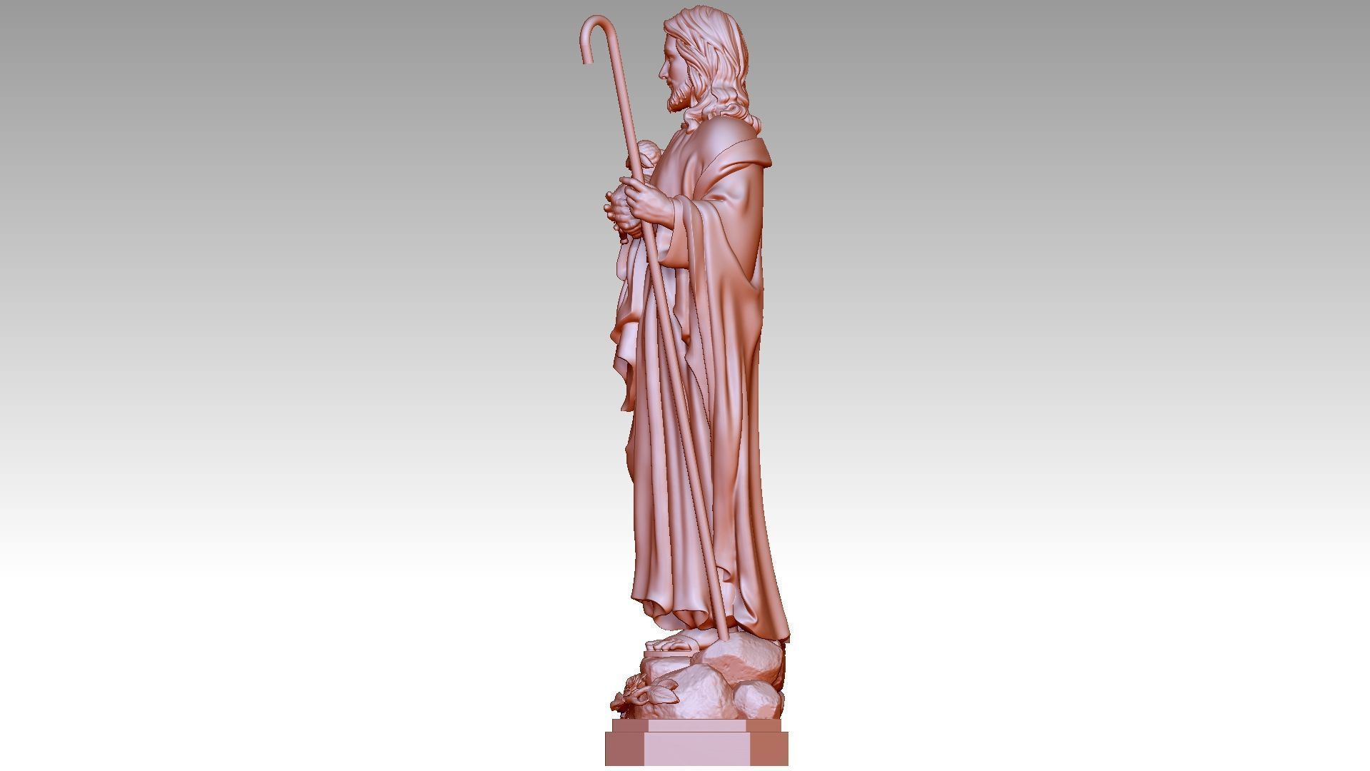 Jesus Christ - The Good Shepherd 3D print model_2