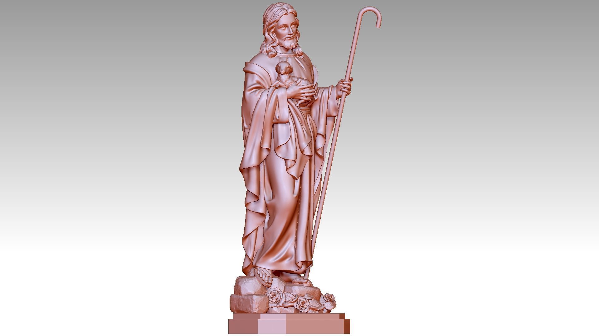 Jesus Christ - The Good Shepherd 3D print model_7