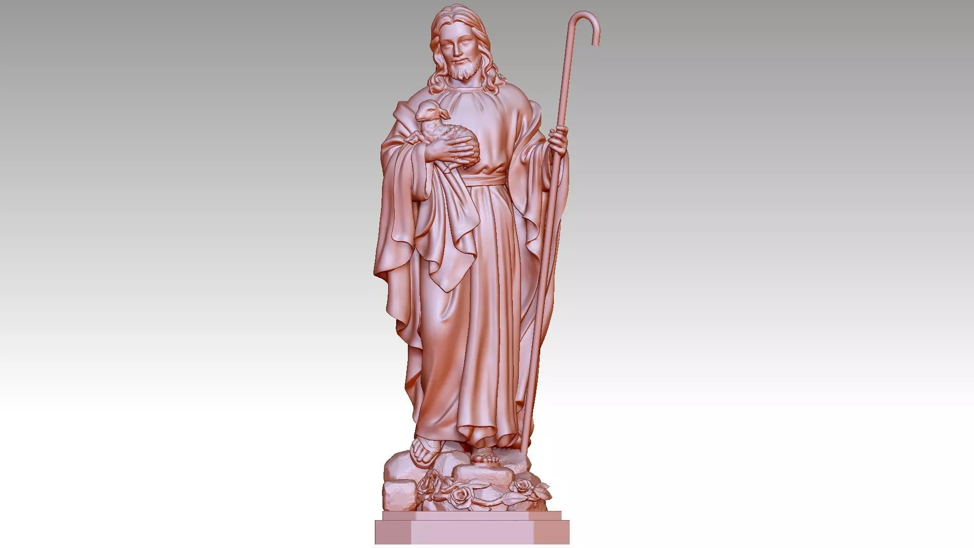 Jesus Christ - The Good Shepherd 3D print model_0