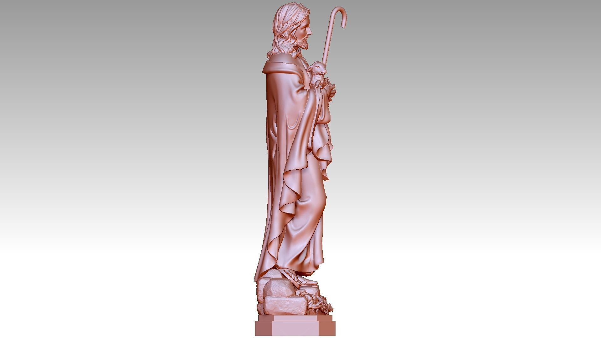 Jesus Christ - The Good Shepherd 3D print model_6