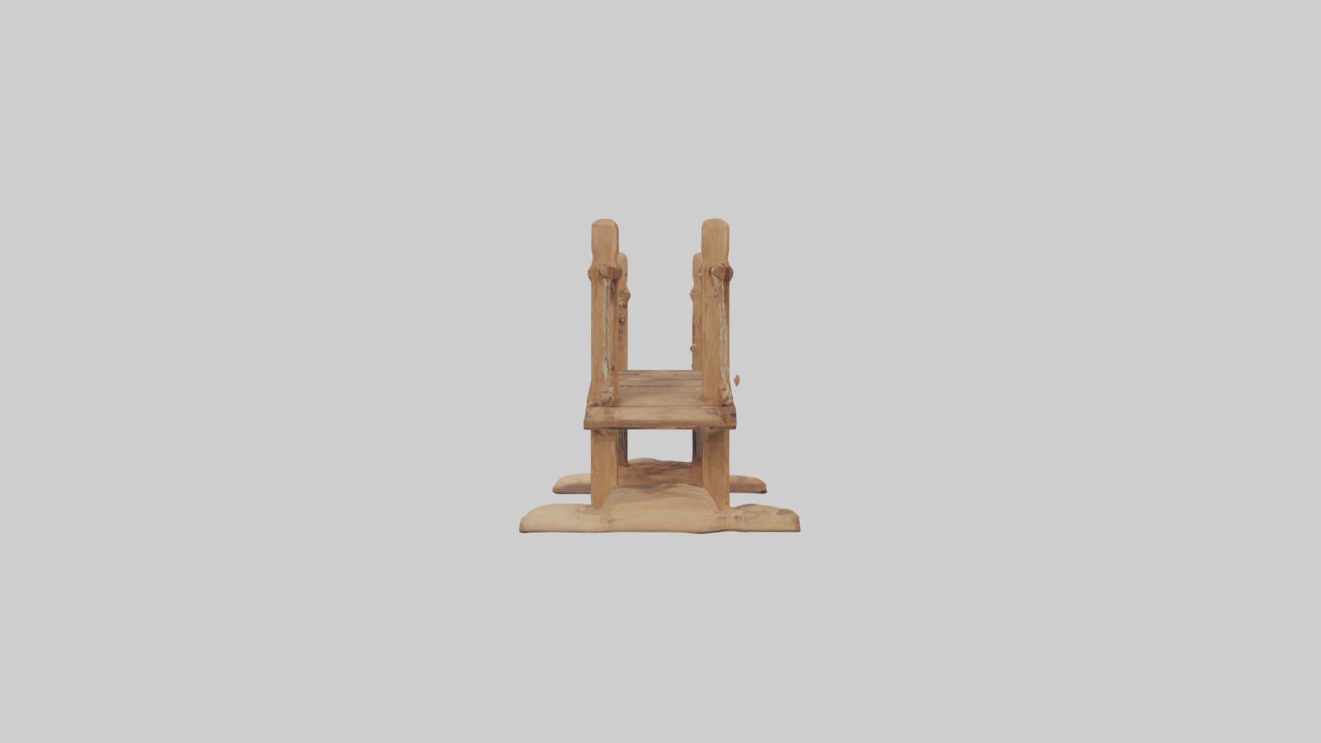 Wooden drawbridgemod 1 Low-poly 3D model_7