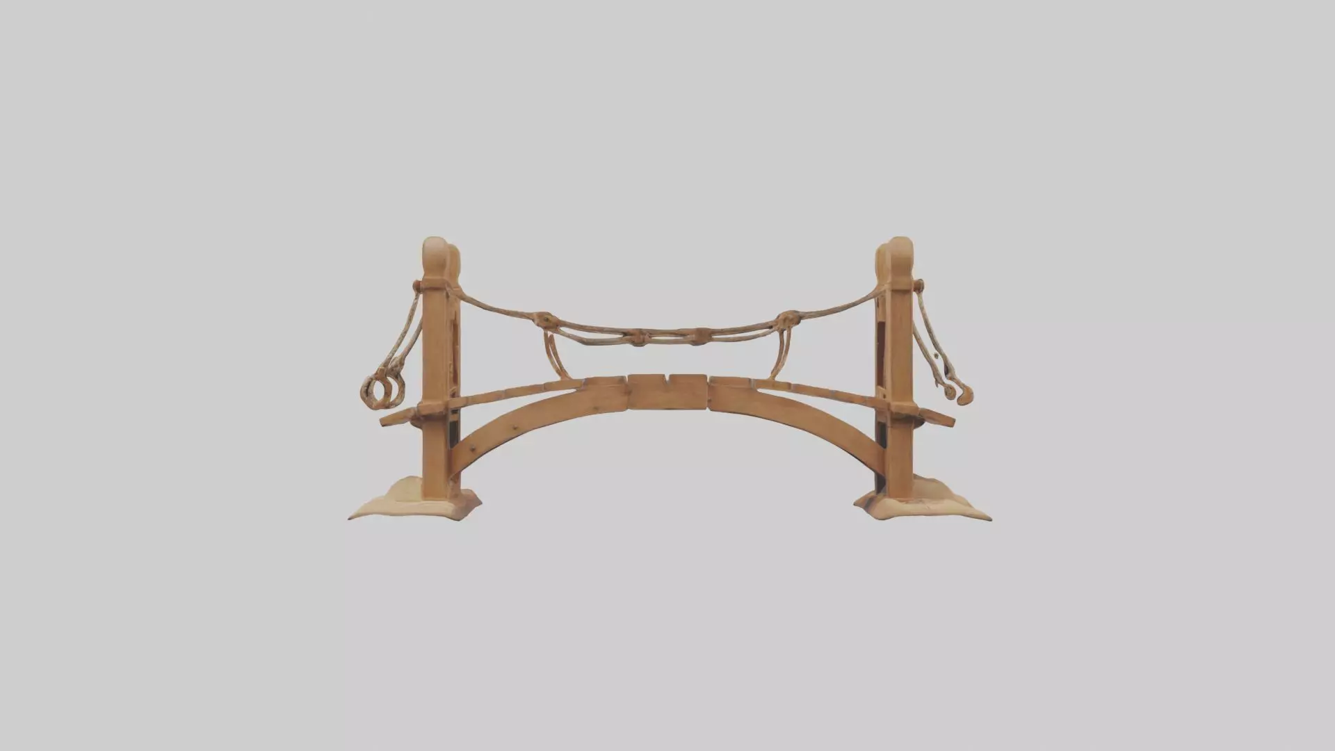Wooden drawbridgemod 1 Low-poly 3D model_0