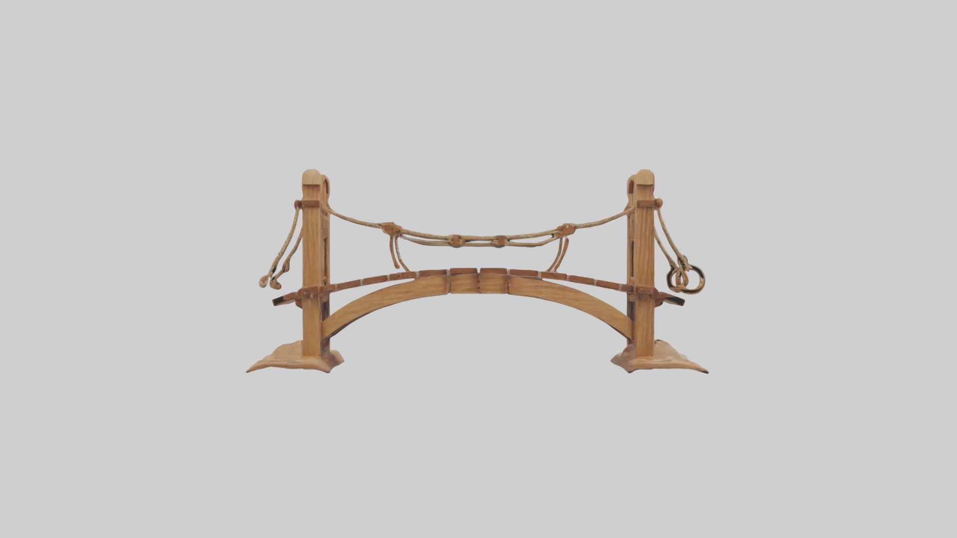 Wooden drawbridgemod 1 Low-poly 3D model_3