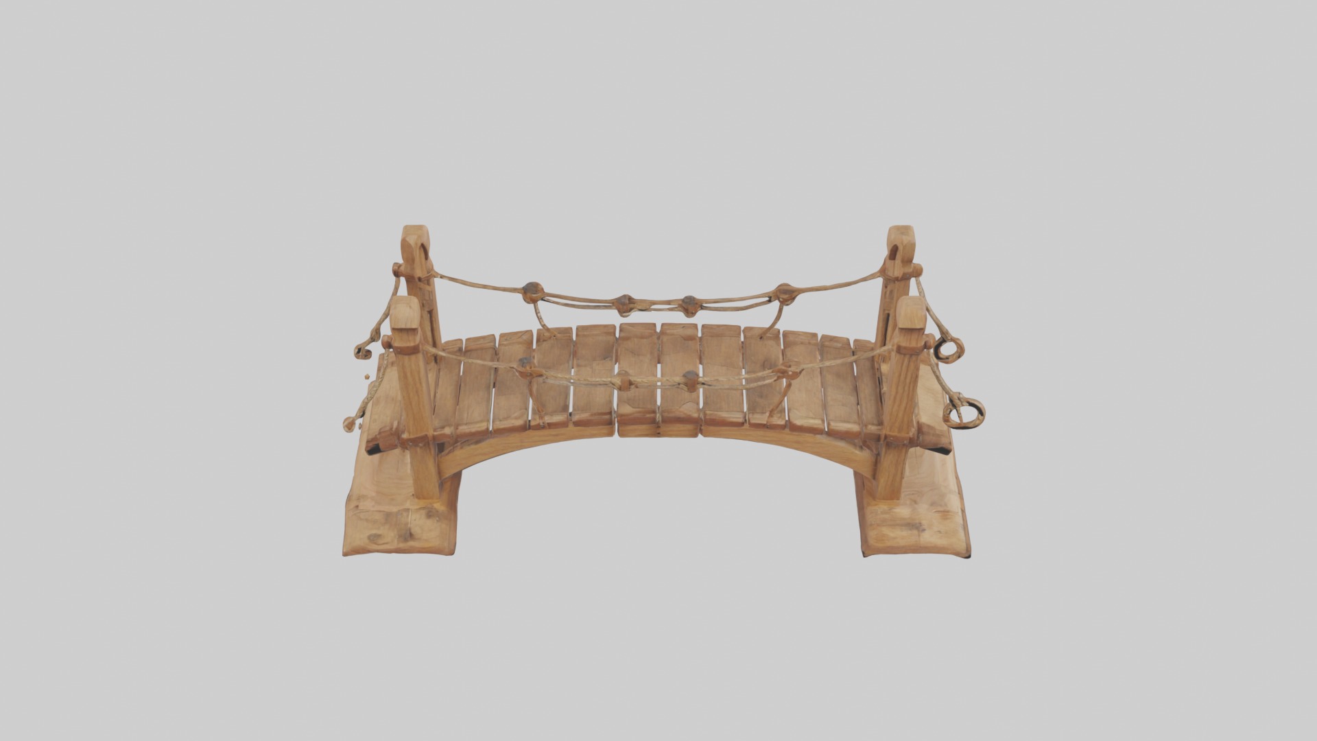 Wooden drawbridgemod 1 Low-poly 3D model_10