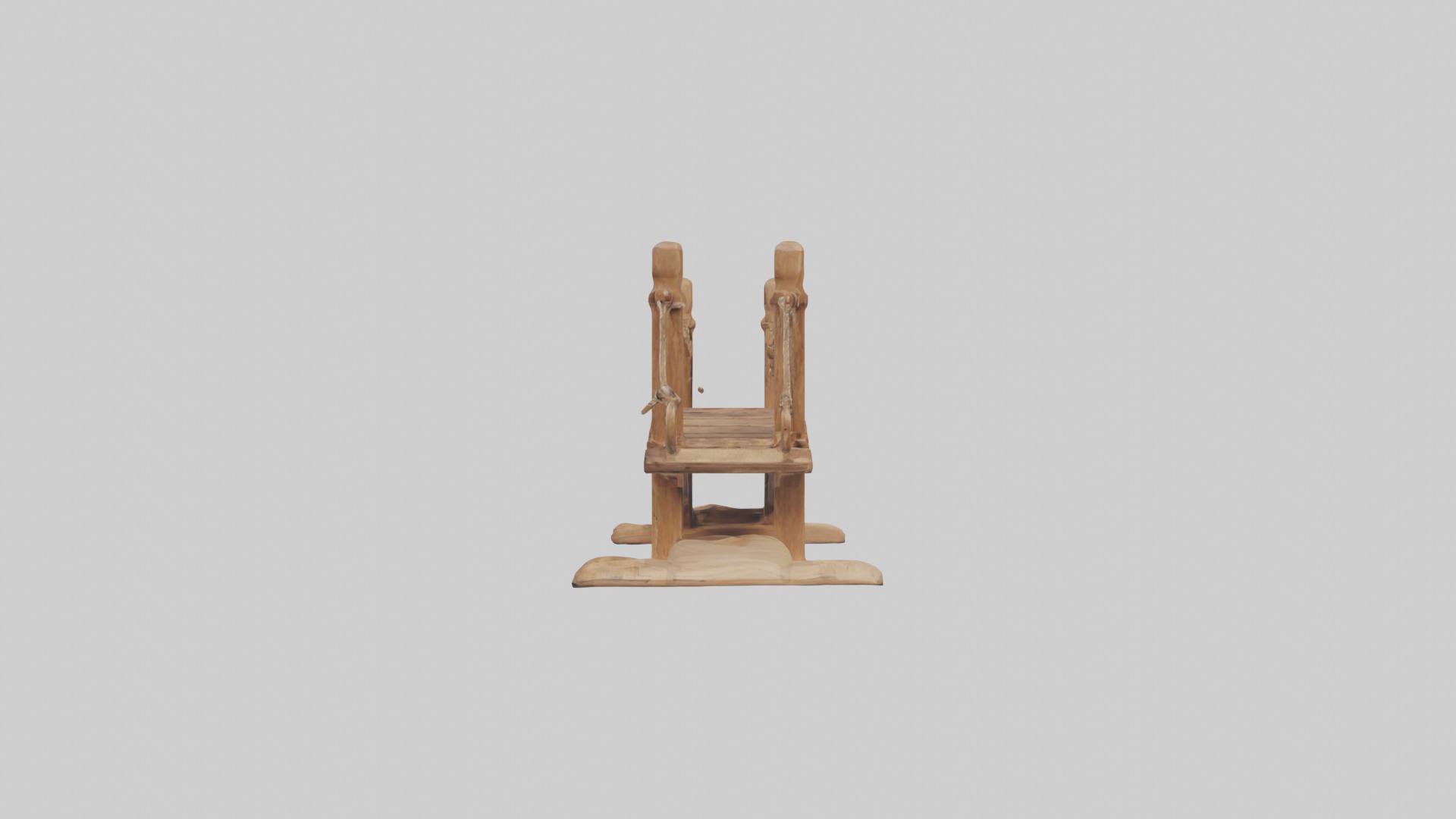 Wooden drawbridgemod 1 Low-poly 3D model_6