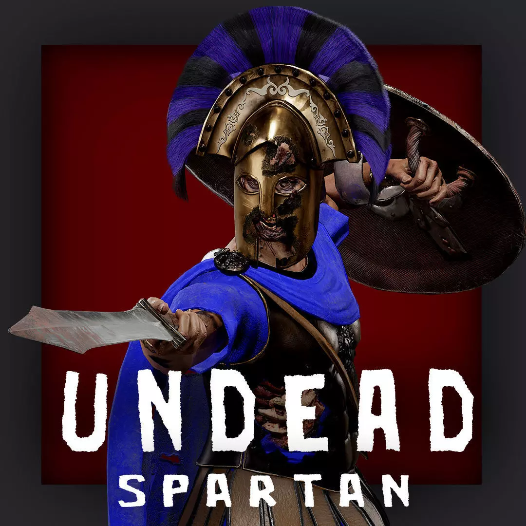 SPARTAN ROYAL GUARD UNDEAD 2 Low-poly 3D model_0