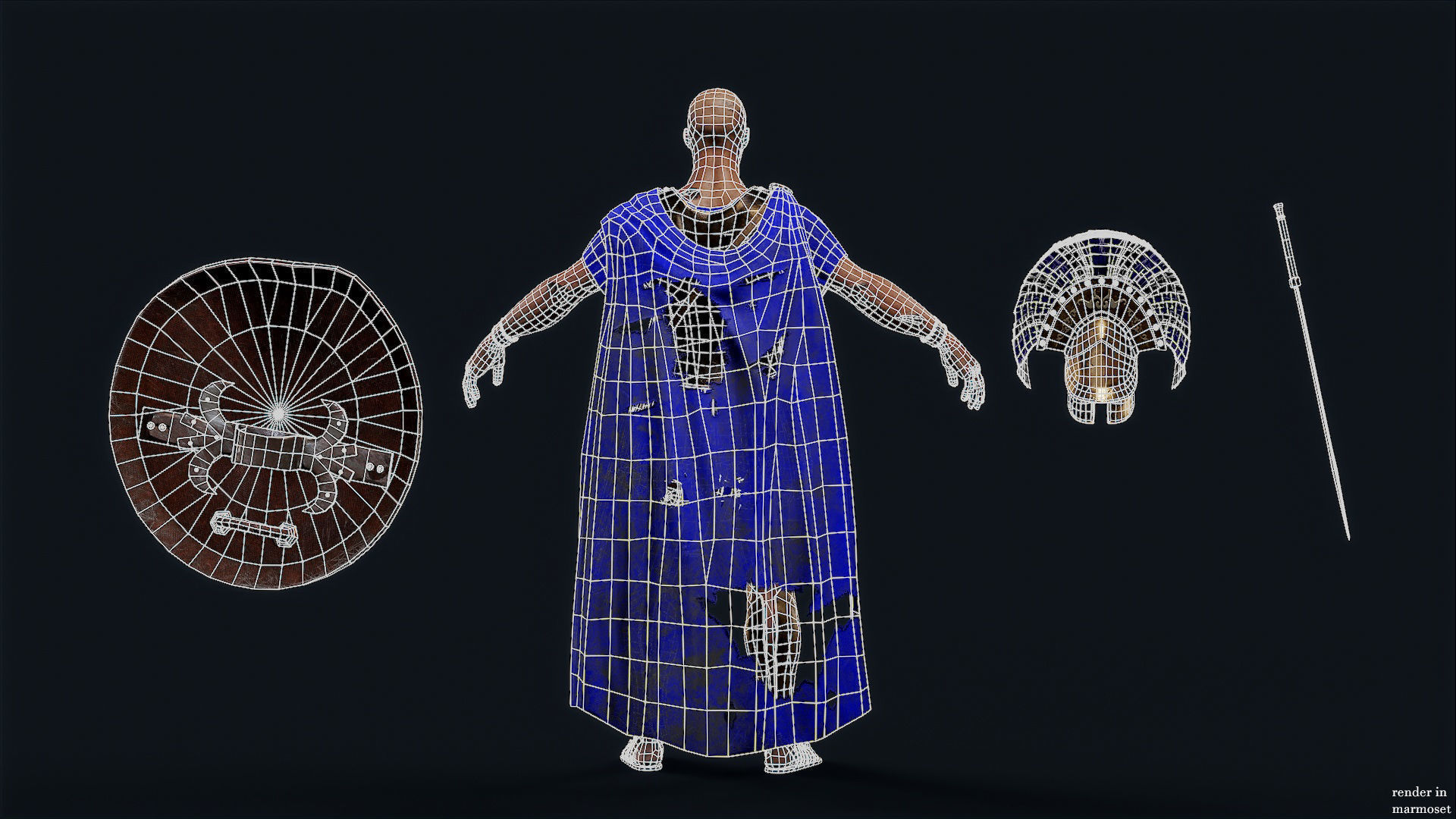 SPARTAN ROYAL GUARD UNDEAD 2 Low-poly 3D model_13