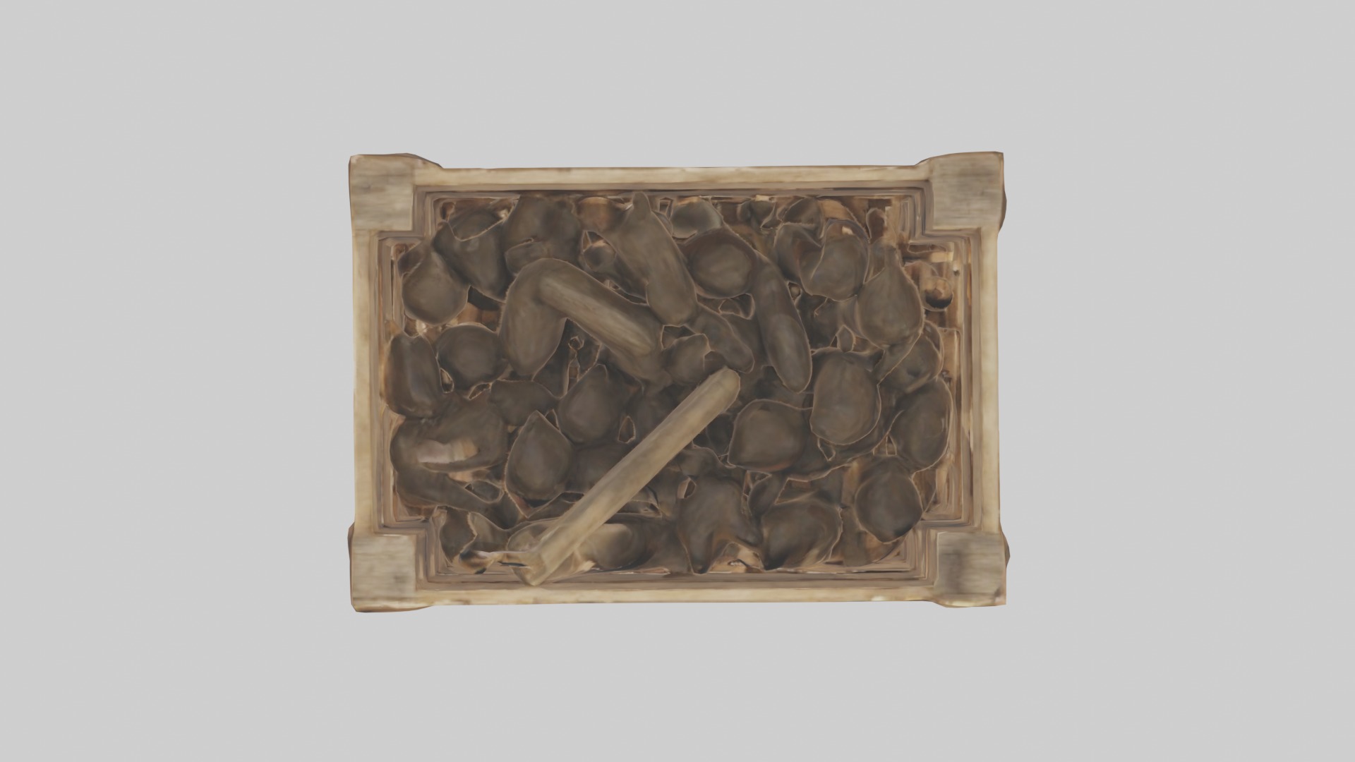 Wooden crate Model Low-poly 3D model_8