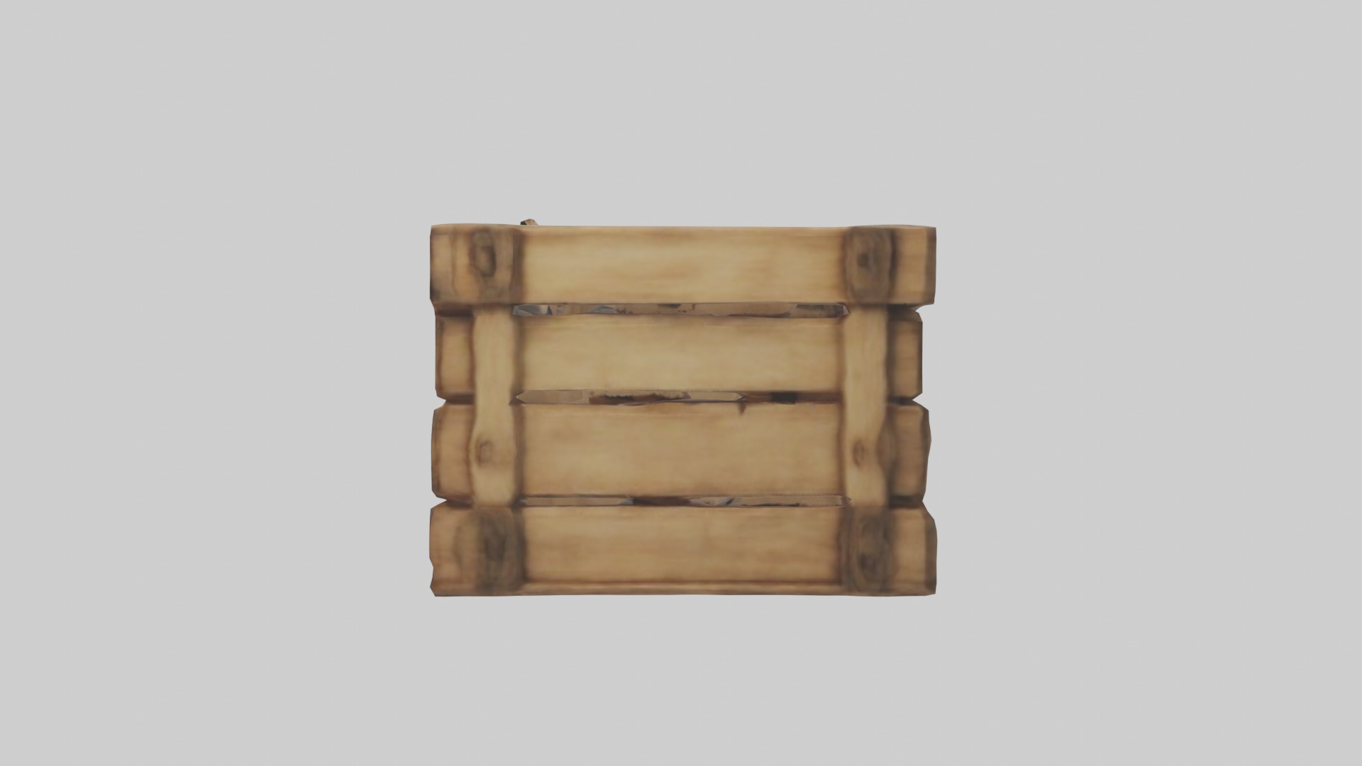 Wooden crate Model Low-poly 3D model_6