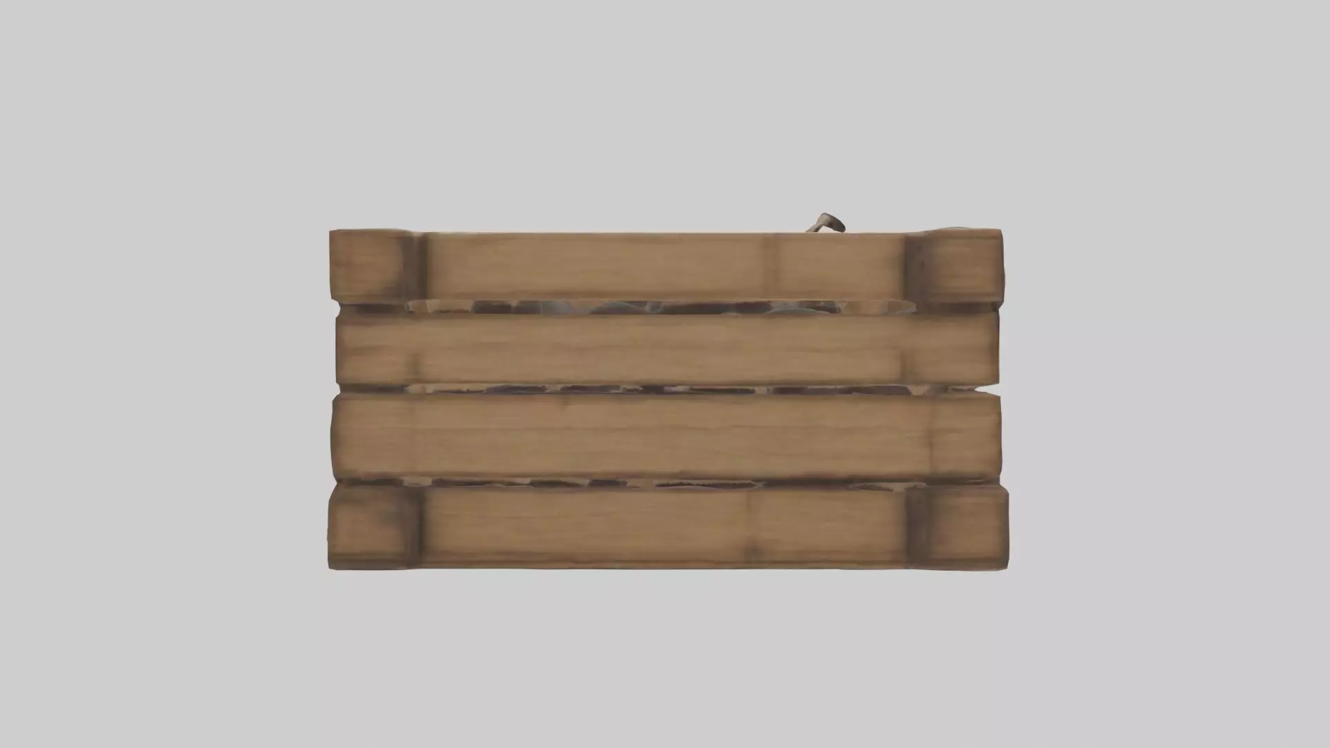 Wooden crate Model Low-poly 3D model_0