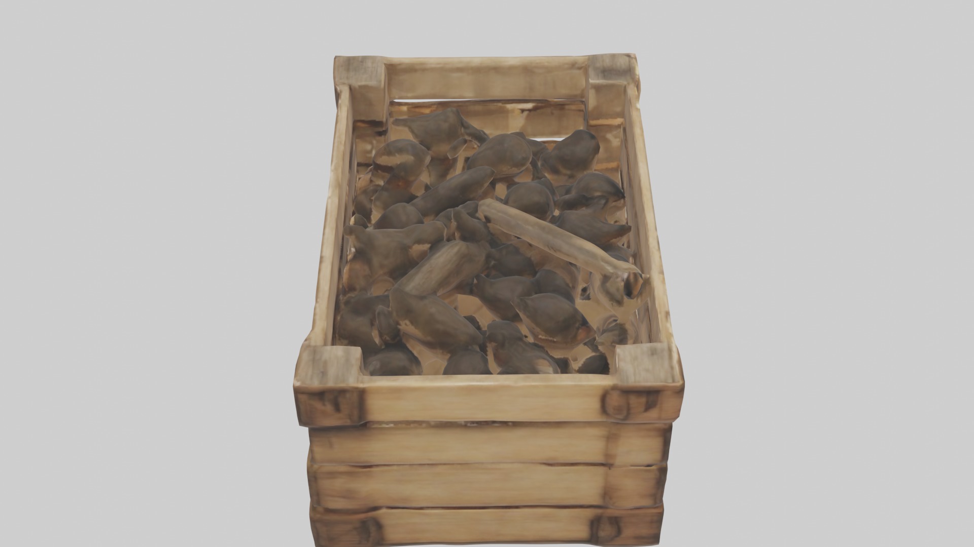 Wooden crate Model Low-poly 3D model_12