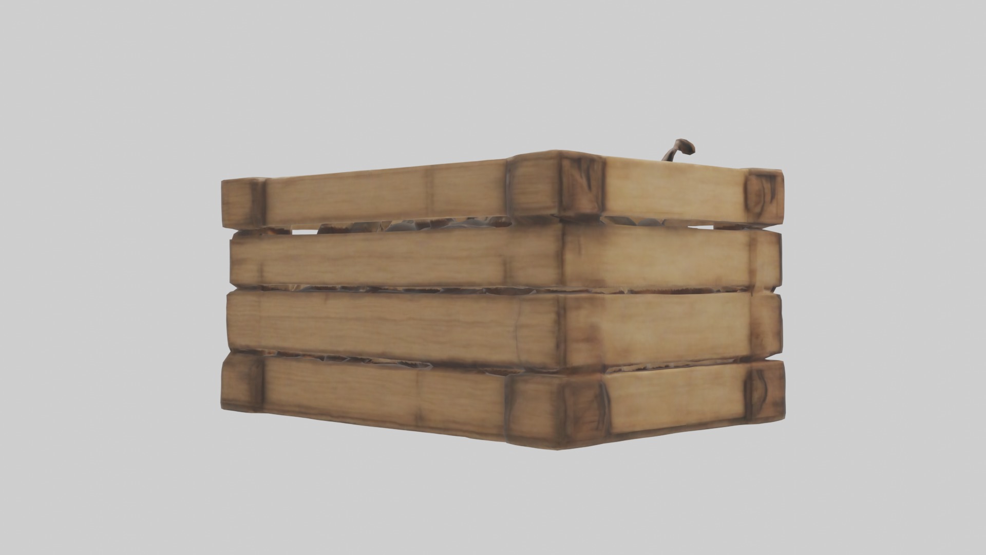 Wooden crate Model Low-poly 3D model_2